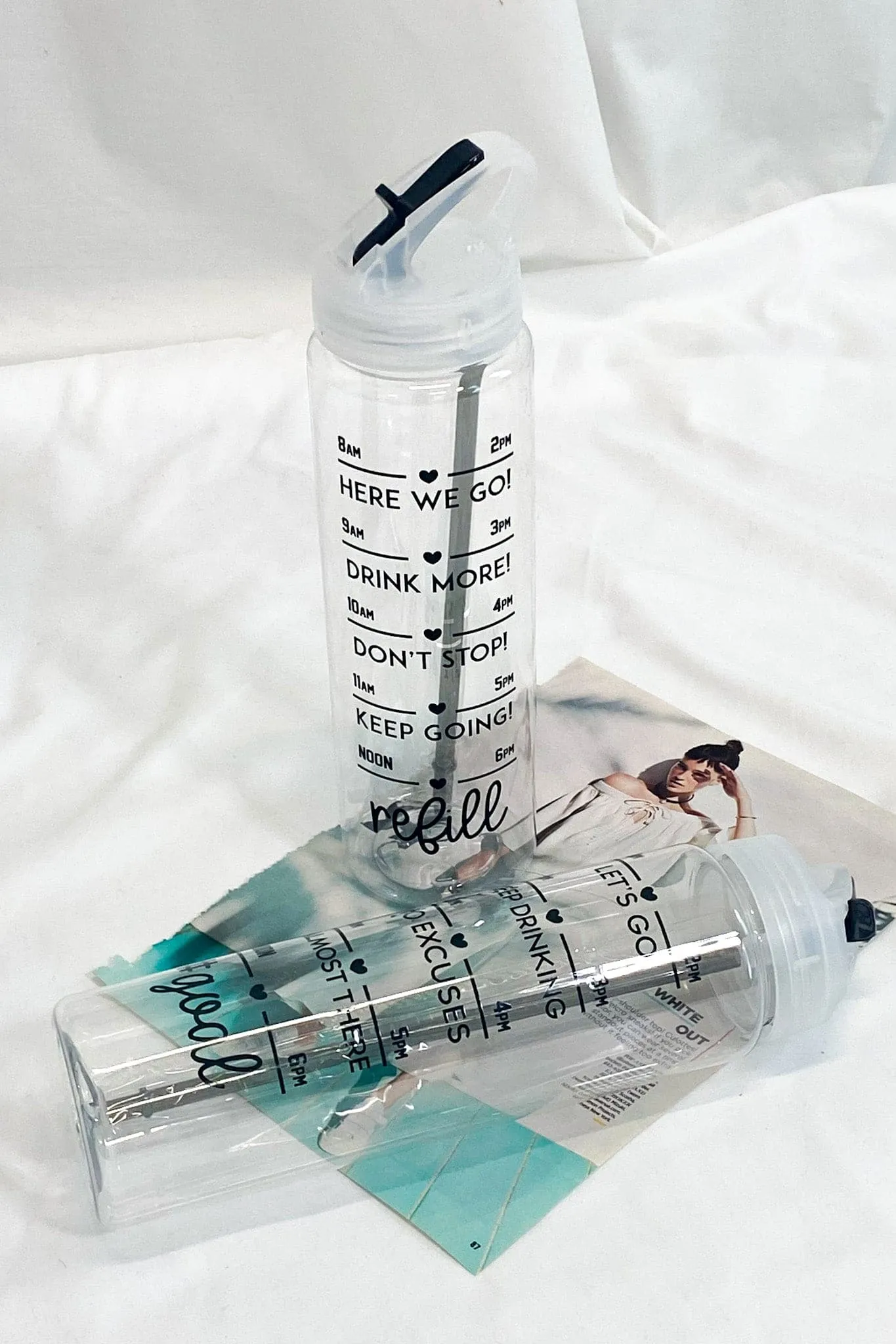 Daily Tracker Straw Water Bottle - FINAL SALE