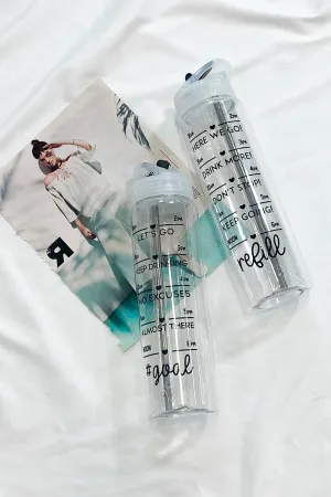 Daily Tracker Straw Water Bottle - FINAL SALE