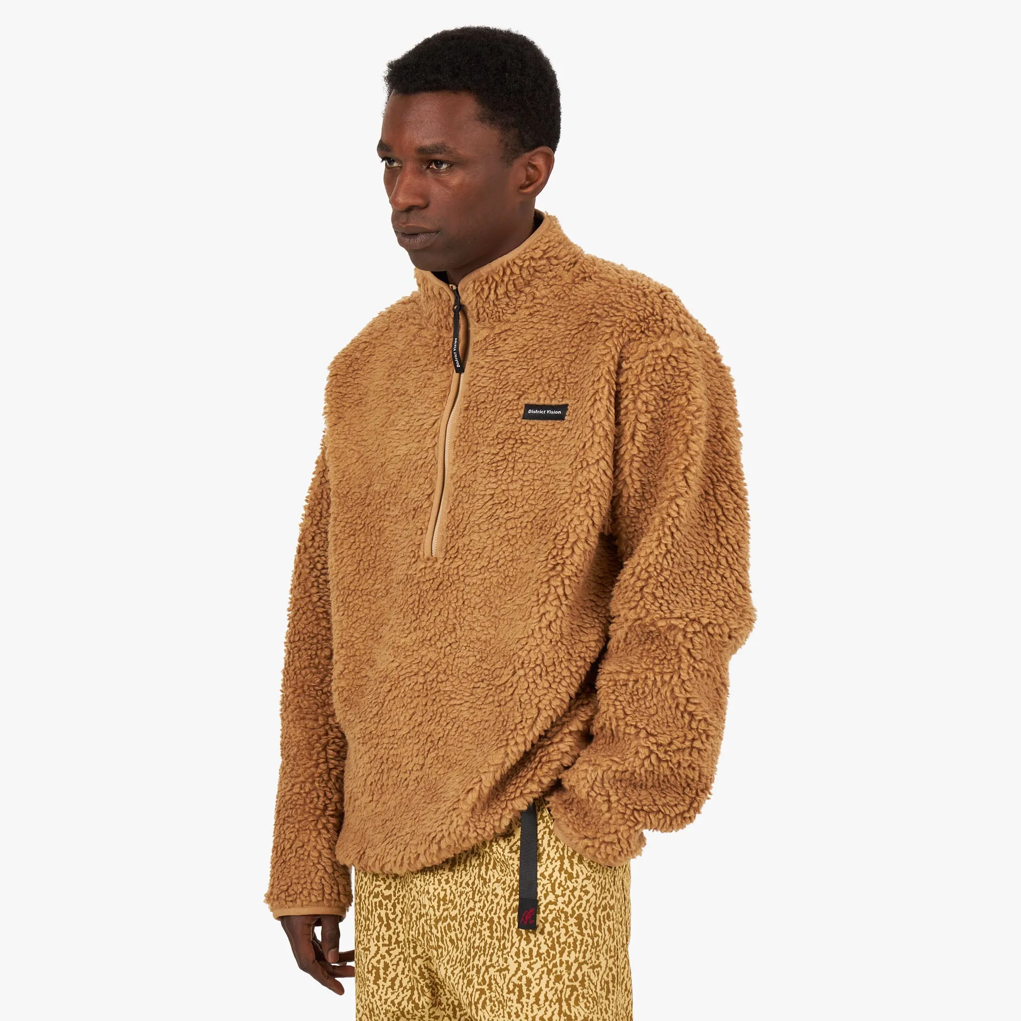 District Vision Half-Zip High-Pile Merino Fleece / Sand