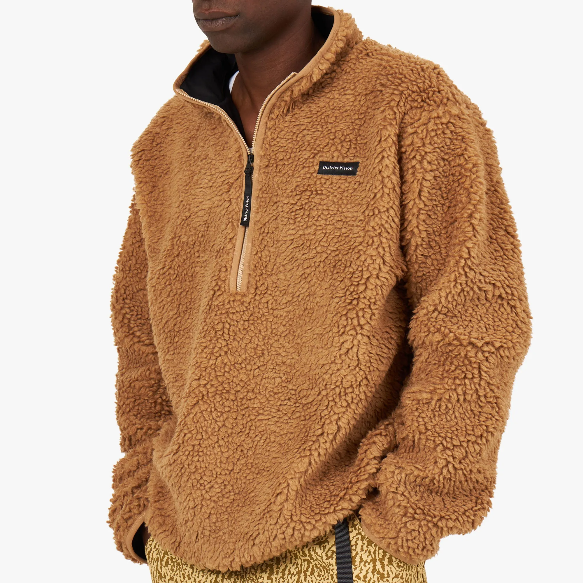 District Vision Half-Zip High-Pile Merino Fleece / Sand
