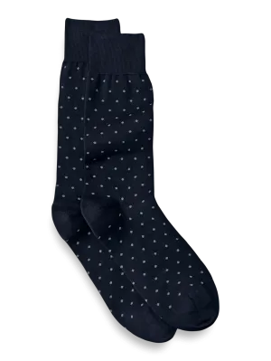 Dot Cotton Blend Sock - Navy Multi