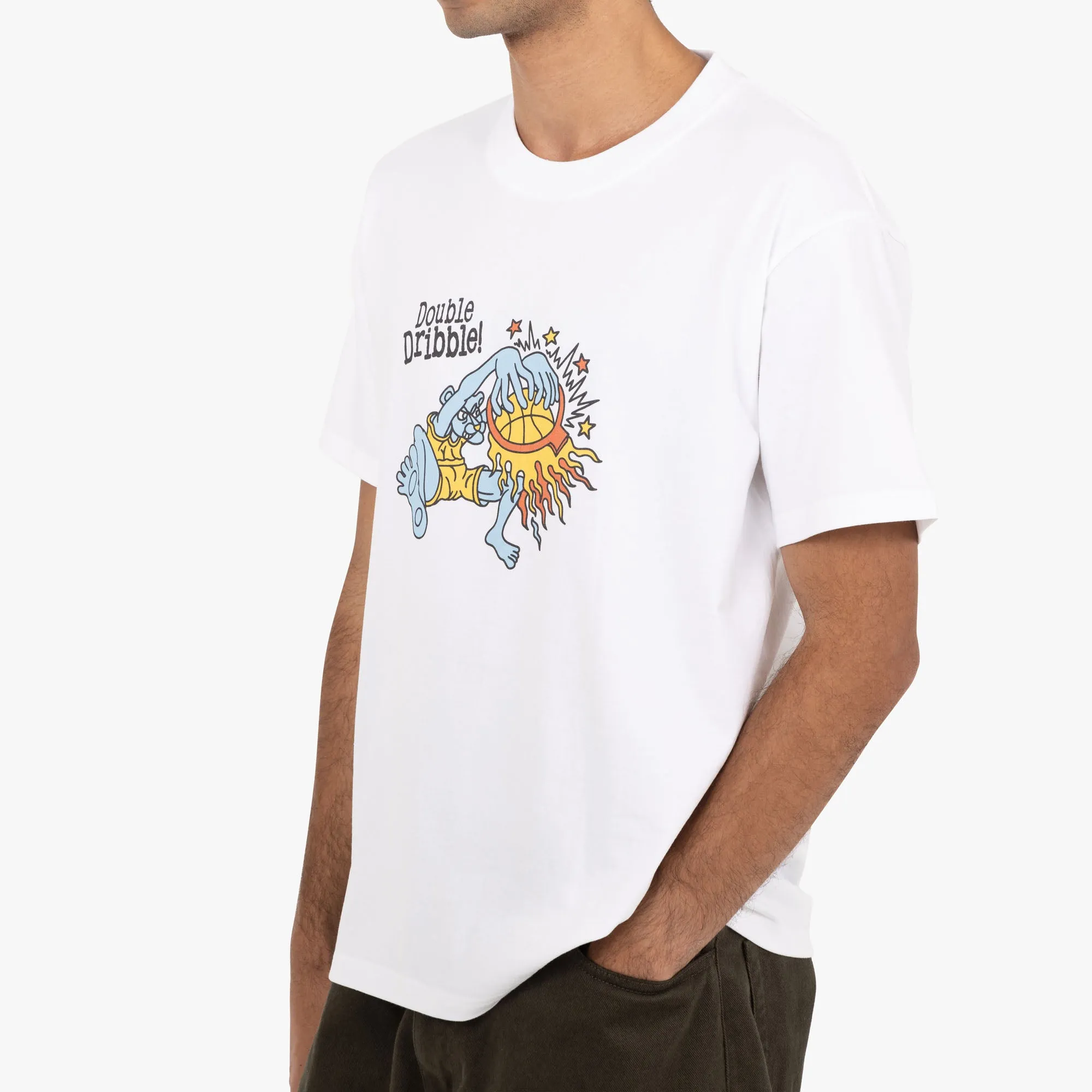Double Dribble Alex Kamino Blue Panther T-shirt / White