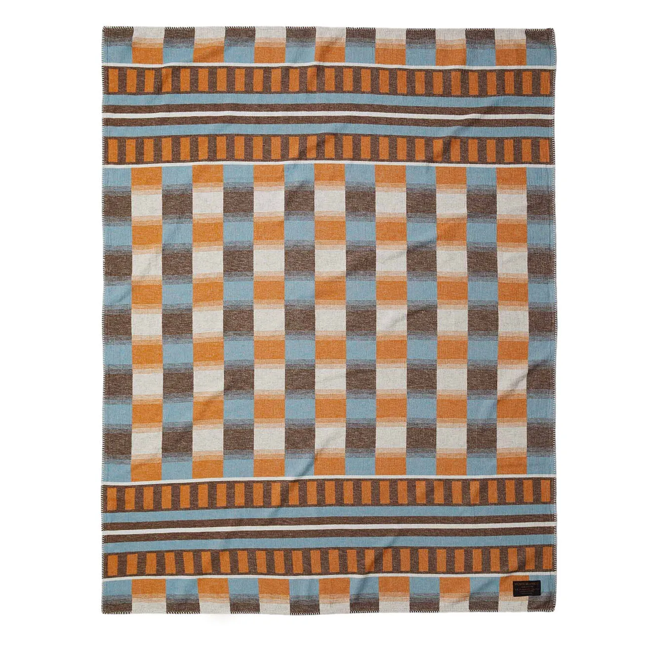 Filson Western Tracks Blanket Blue Gold Multi