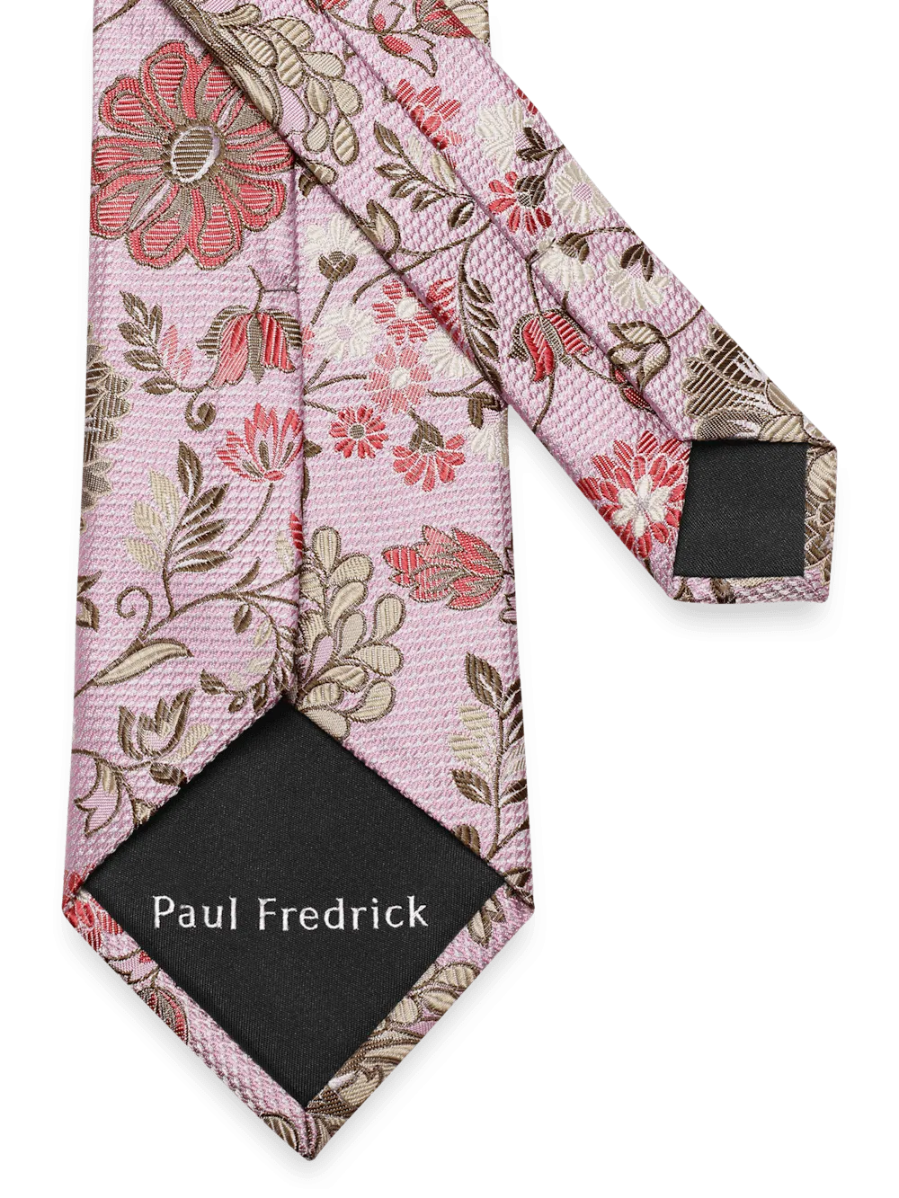 Floral Woven Silk Tie - Pink Multi