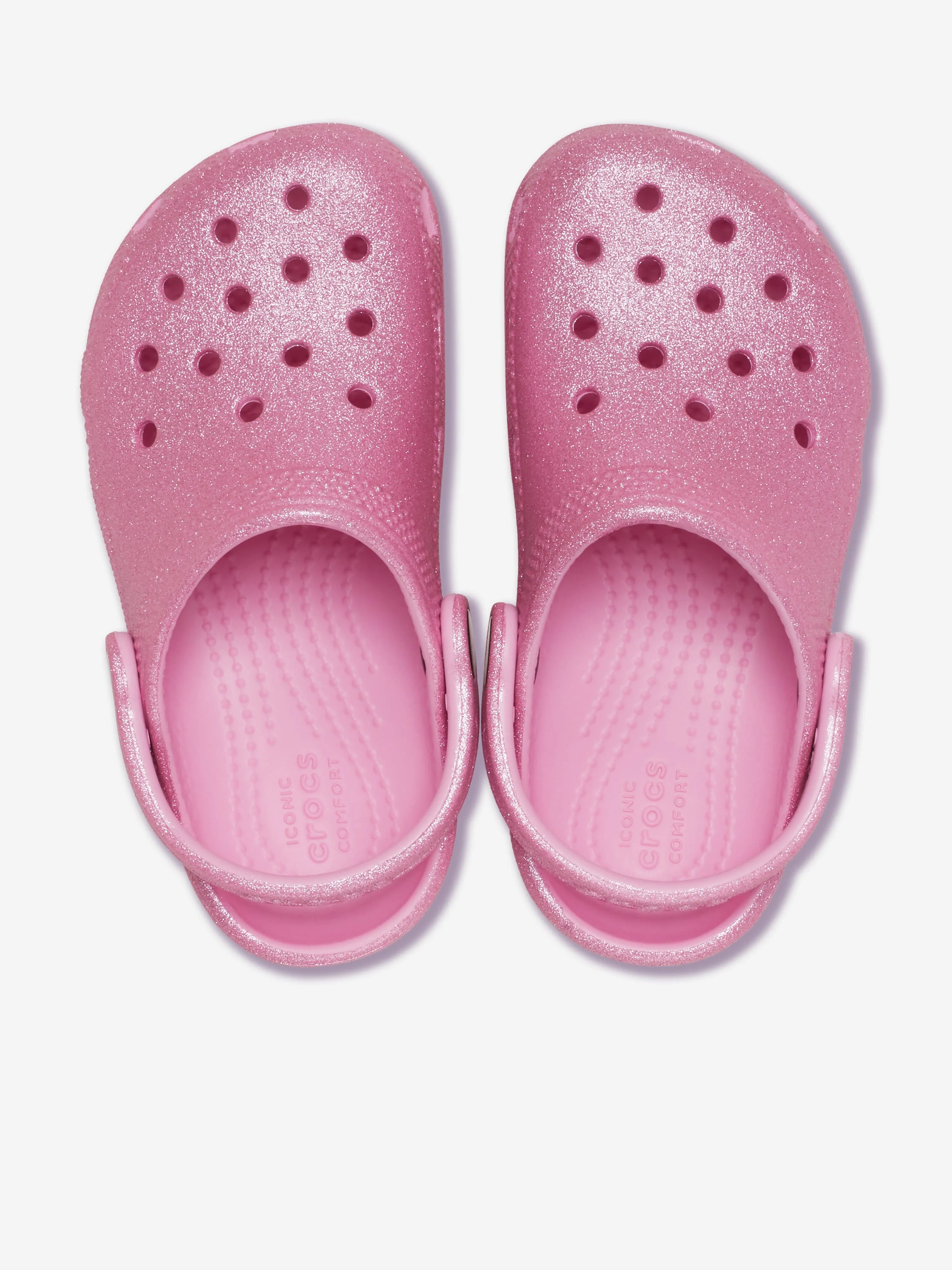 Girls Classic Glitter Clog in Pink