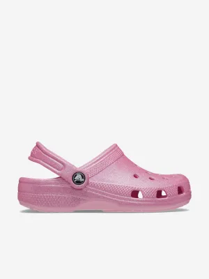 Girls Classic Glitter Clog in Pink