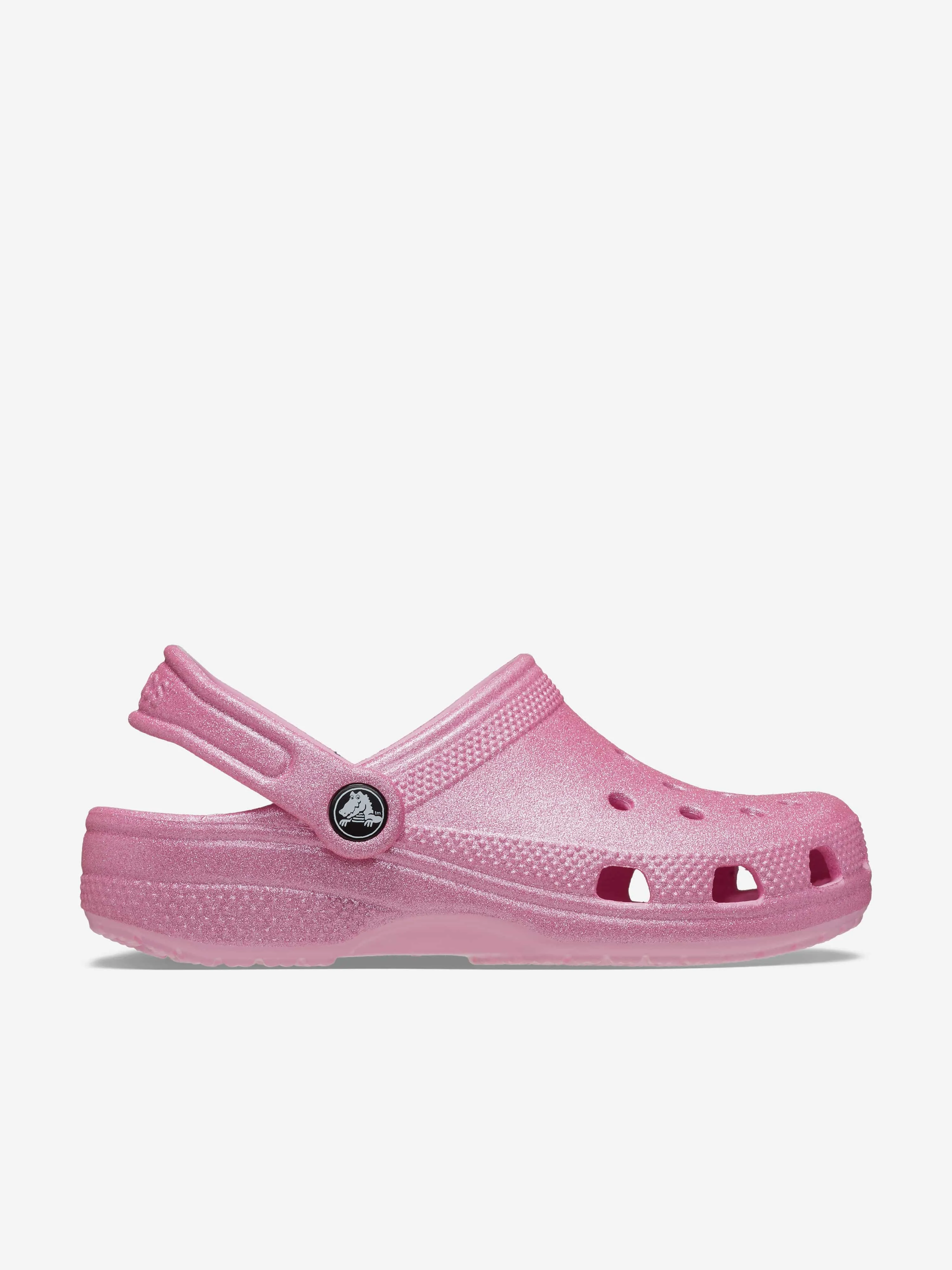Girls Classic Glitter Clog in Pink