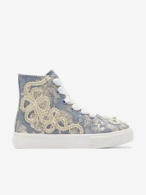 Girls Zoe Mid Baseball Boots in Blue