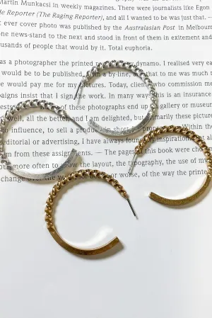 Glam Lifestyle Twist Detail Hoop Earrings - FINAL SALE