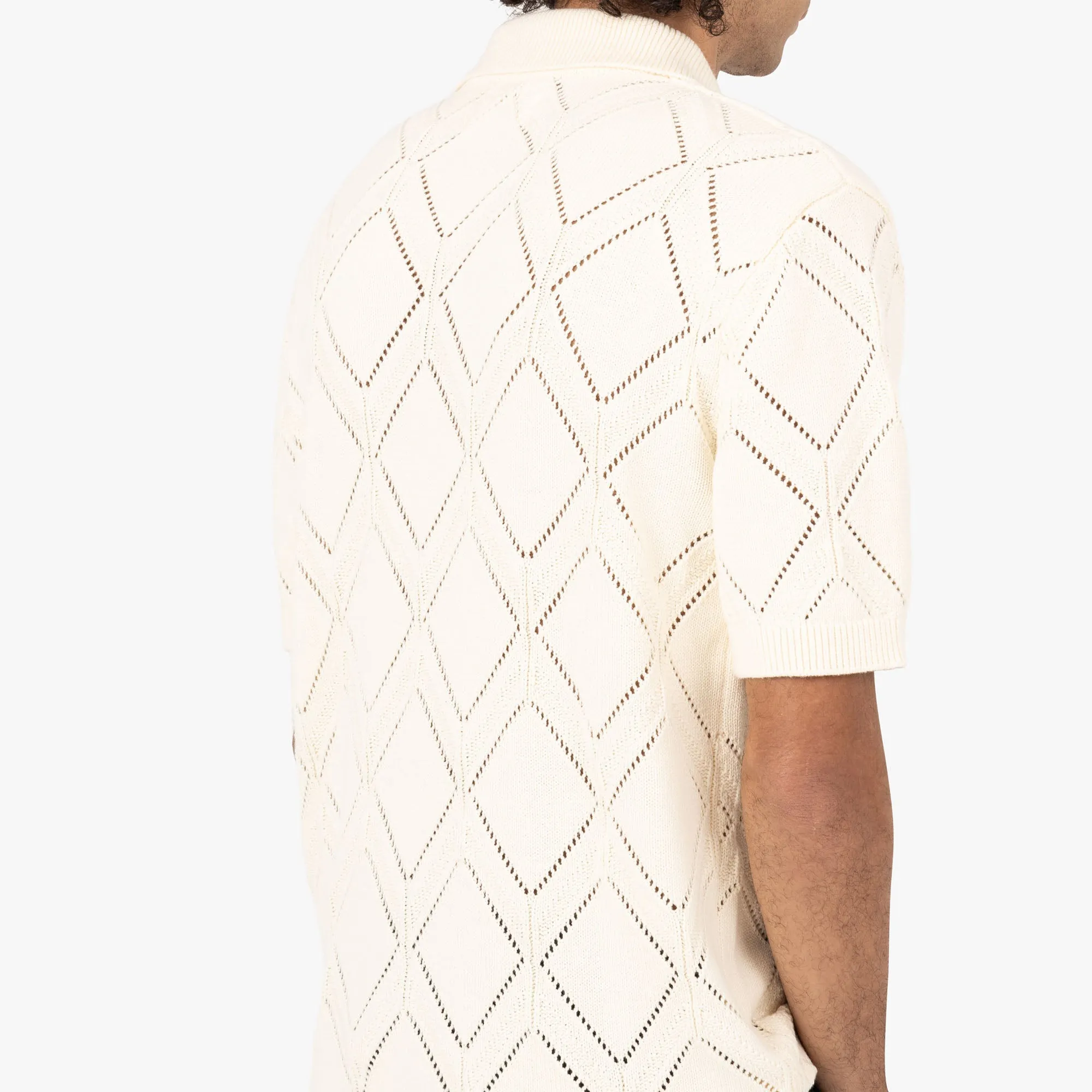 Honor the Gift Diamond Knit Polo / Cream