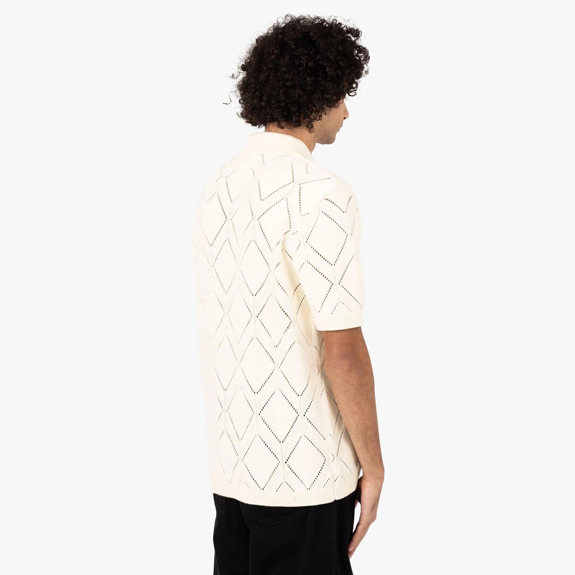 Honor the Gift Diamond Knit Polo / Cream