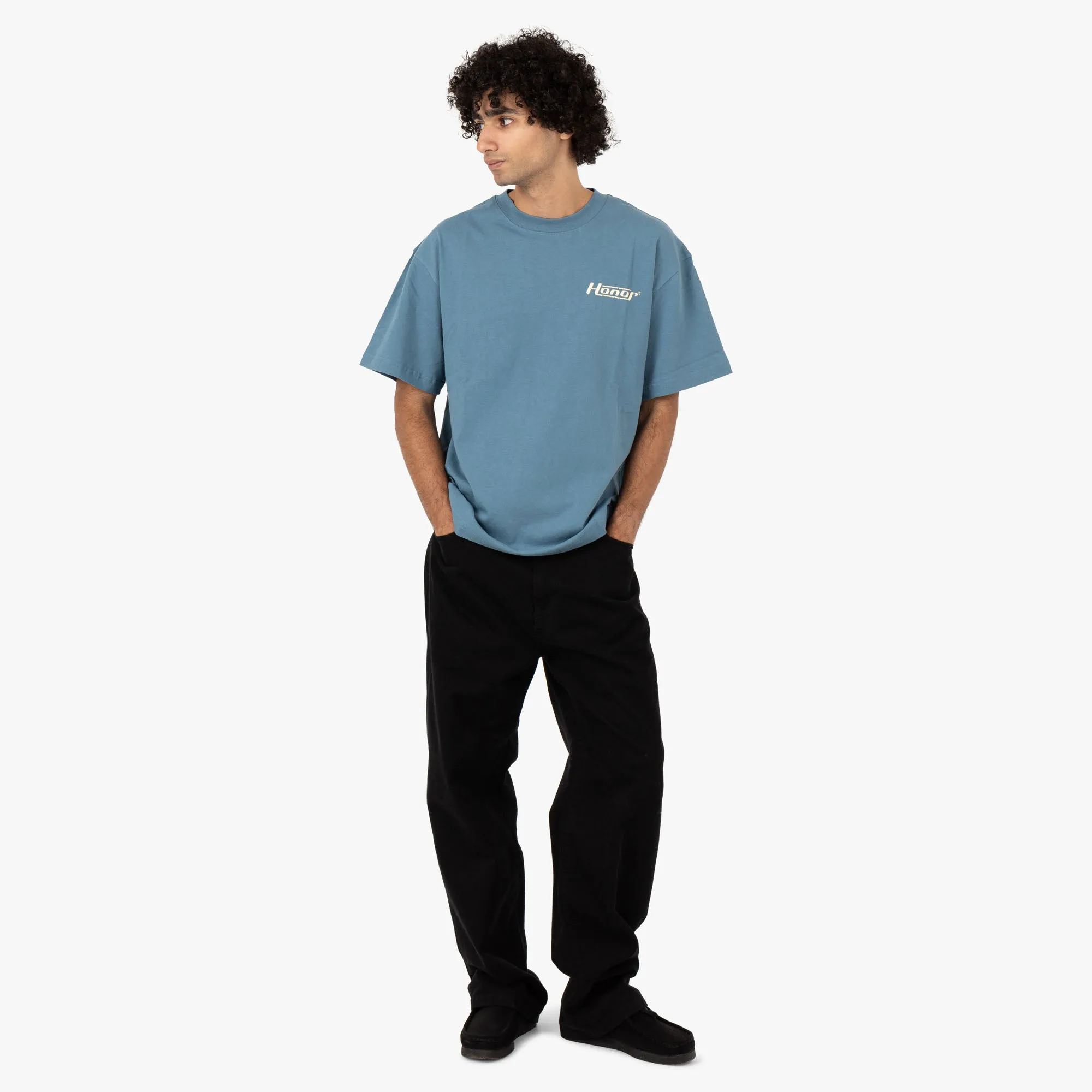 Honor The Gift Globe Logo T-shirt / Blue