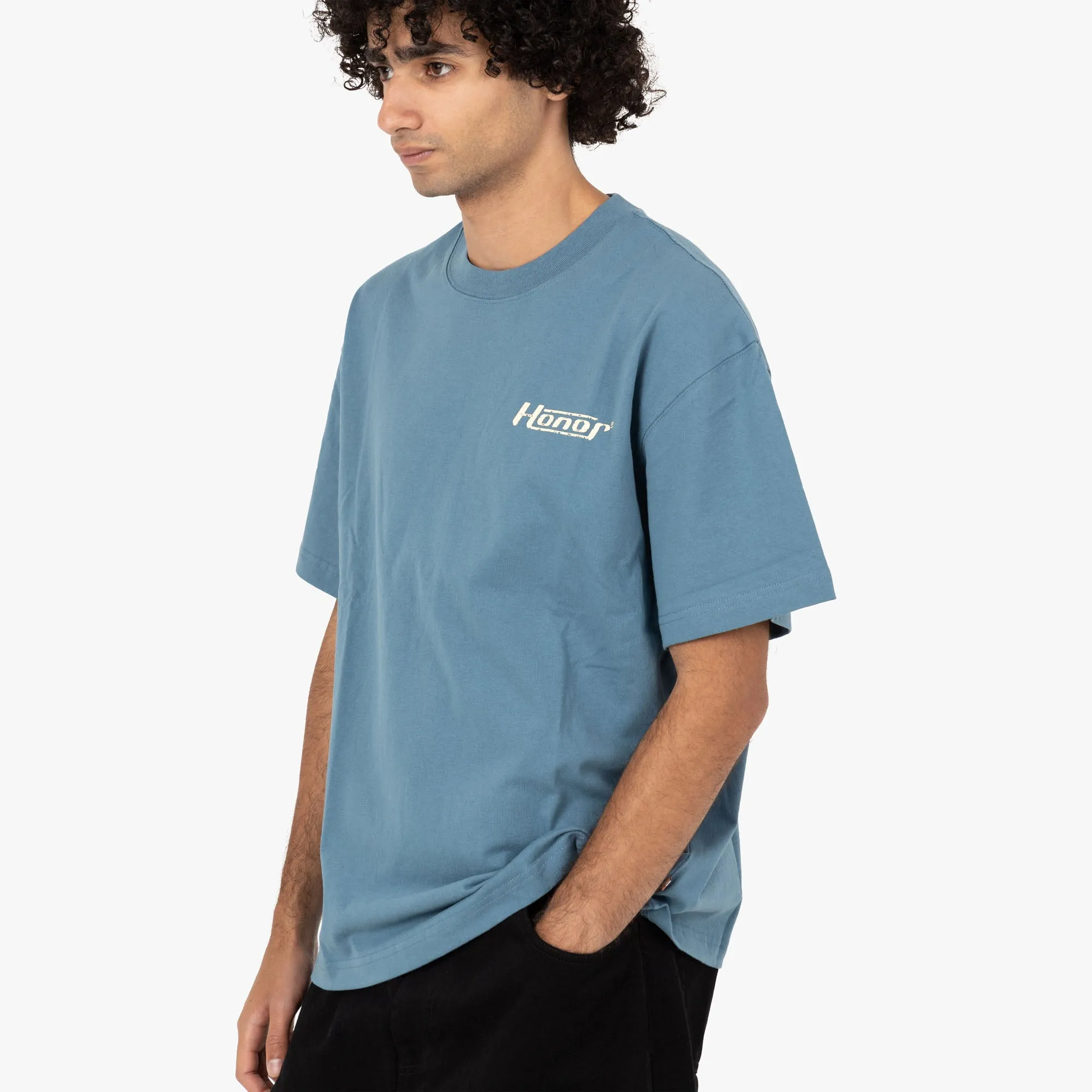 Honor The Gift Globe Logo T-shirt / Blue