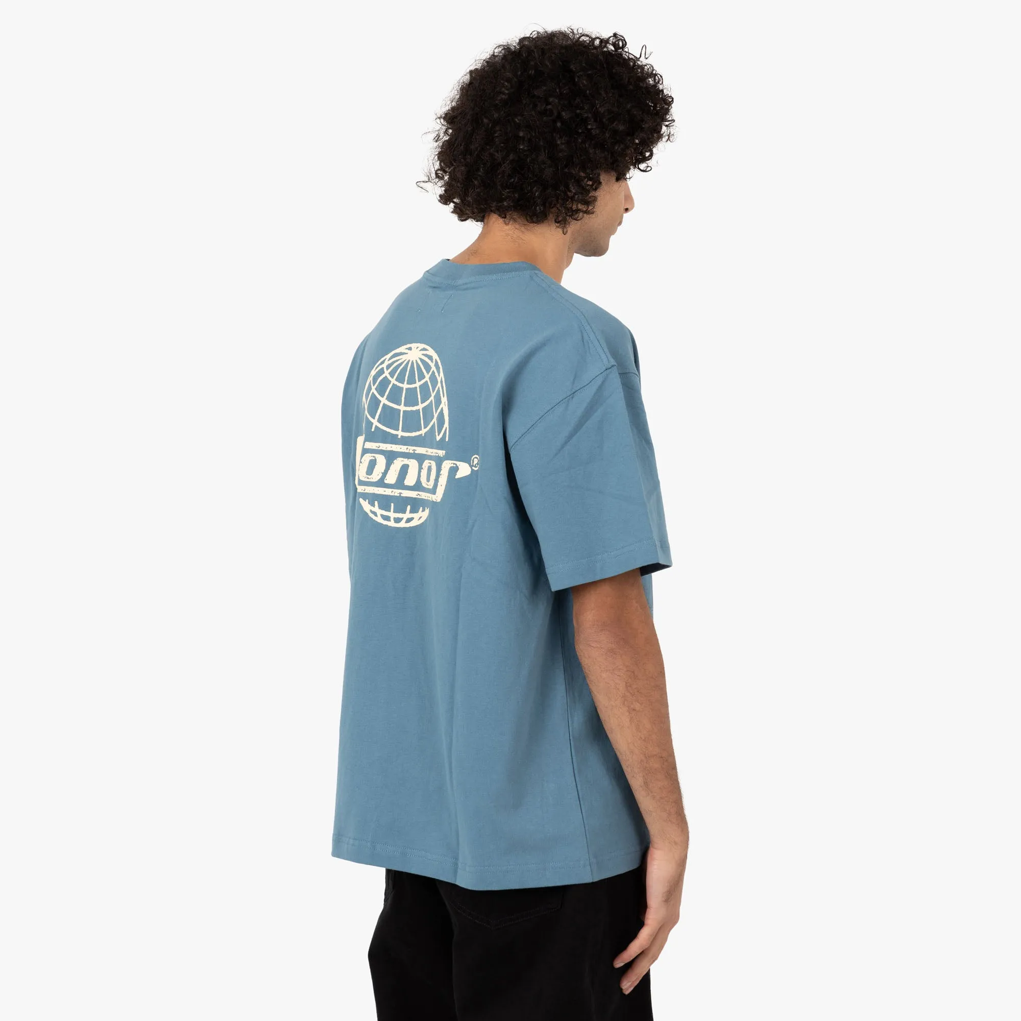 Honor The Gift Globe Logo T-shirt / Blue