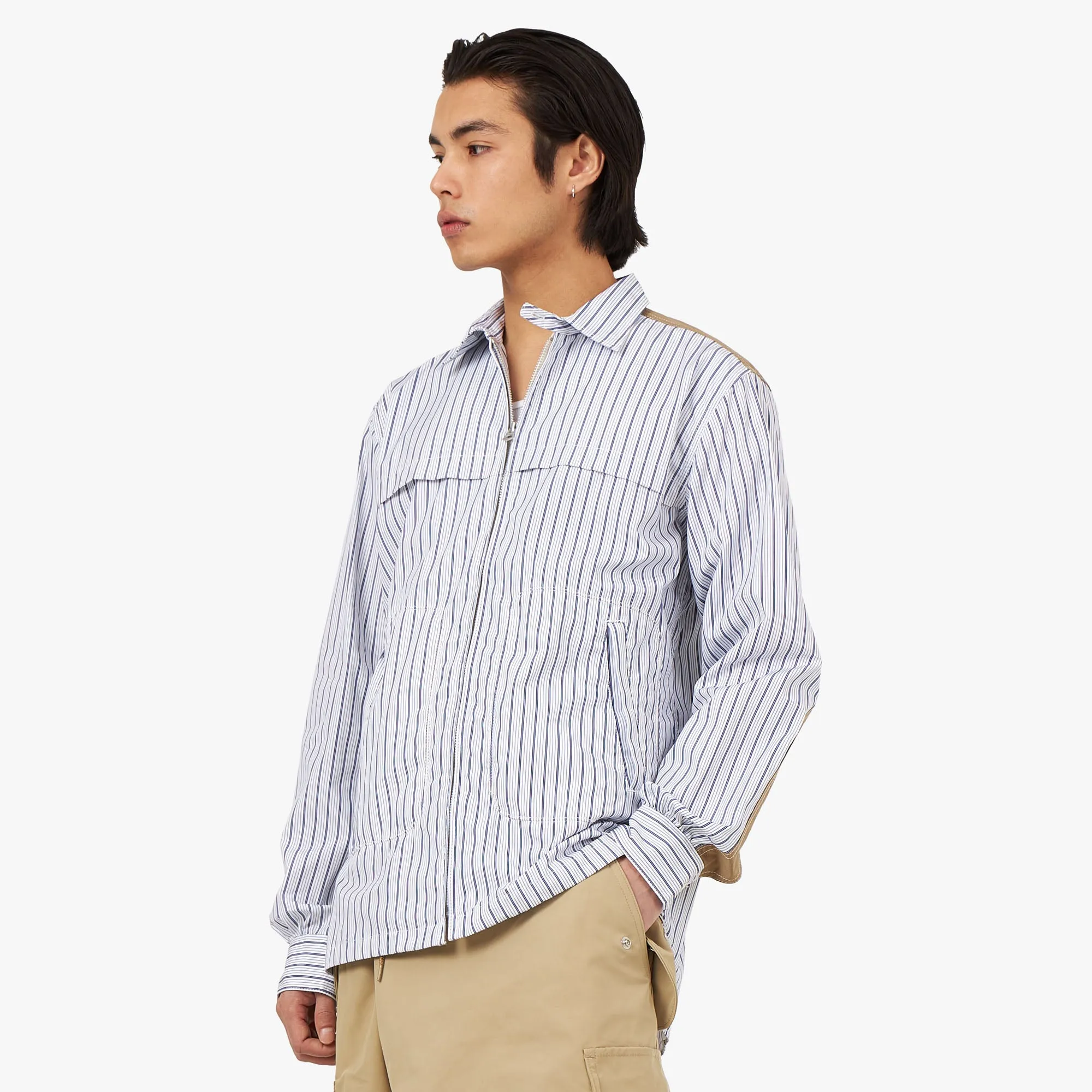 Junya Watanabe MAN Cotton Stripe Shirt White / Navy