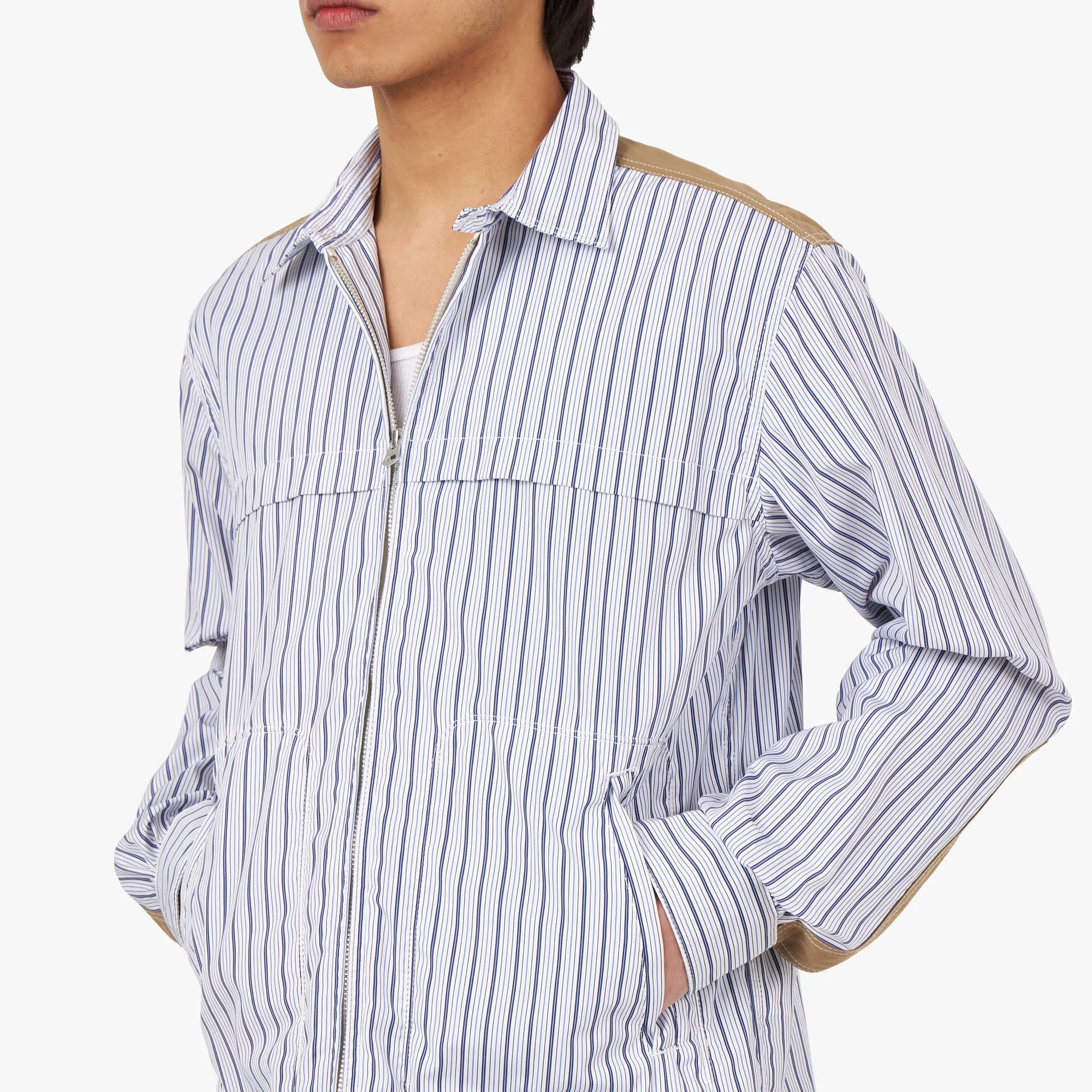 Junya Watanabe MAN Cotton Stripe Shirt White / Navy
