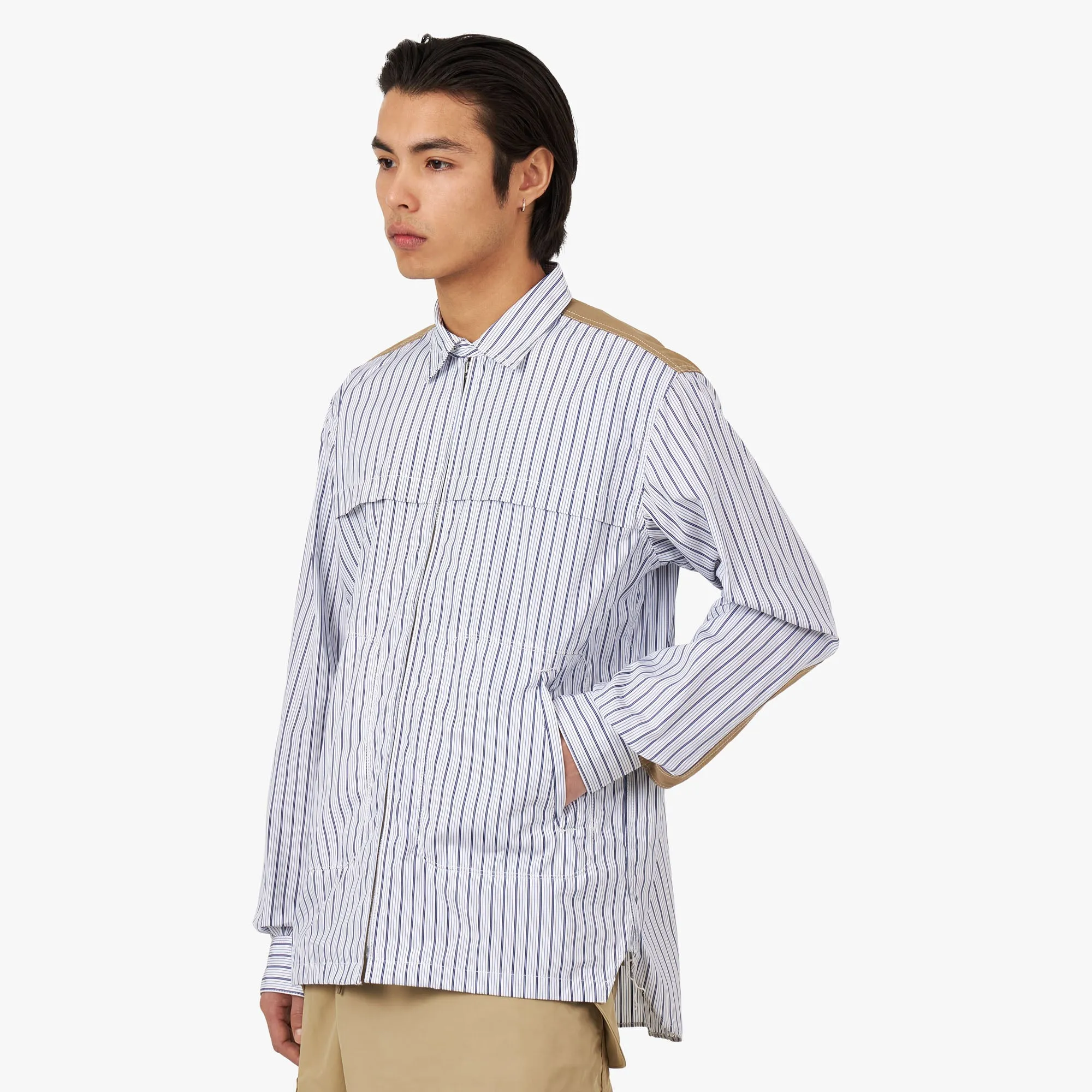 Junya Watanabe MAN Cotton Stripe Shirt White / Navy