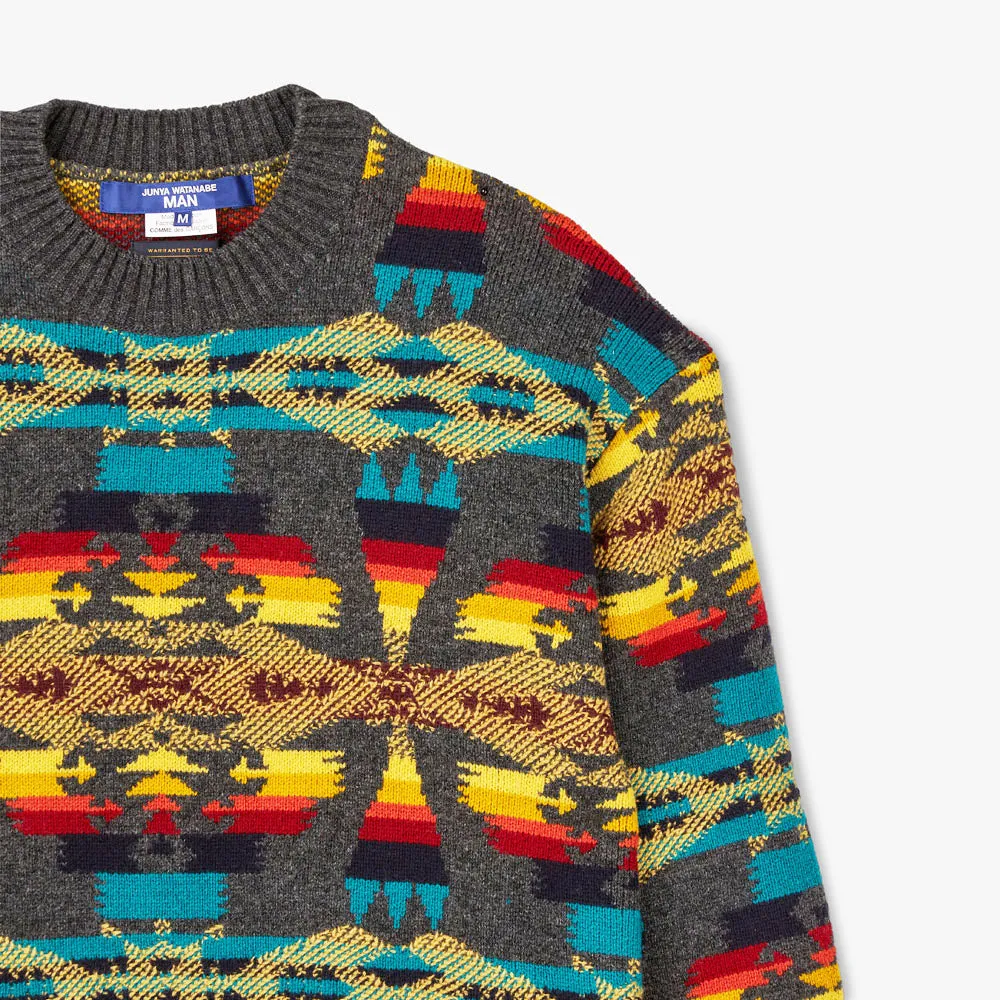 Junya Watanabe MAN x Pendleton Wool Jacquard Sweater / Grey