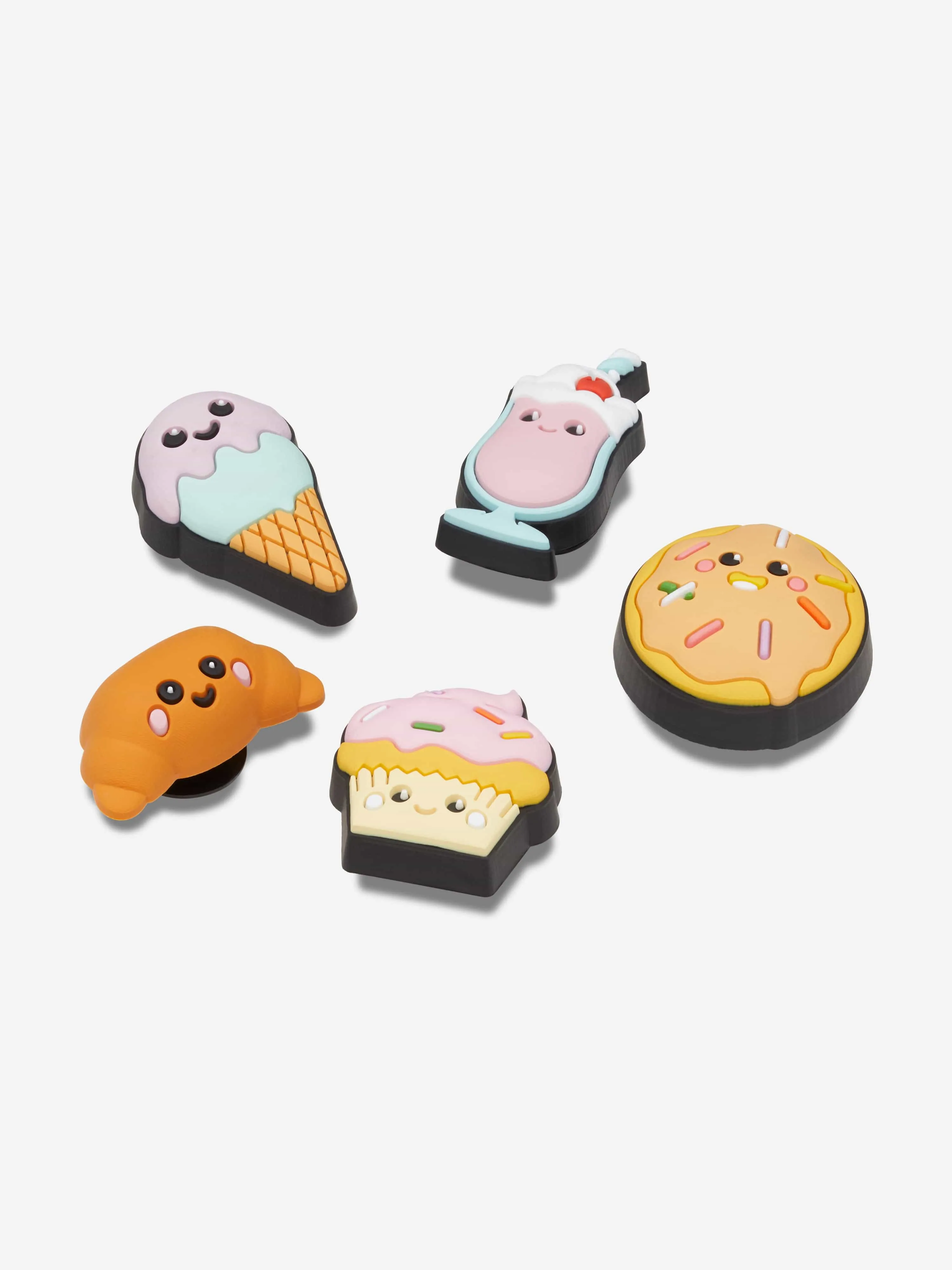 Kids Mini 3D Pastry Shop Jibbitz 5 Pack in Multicolour