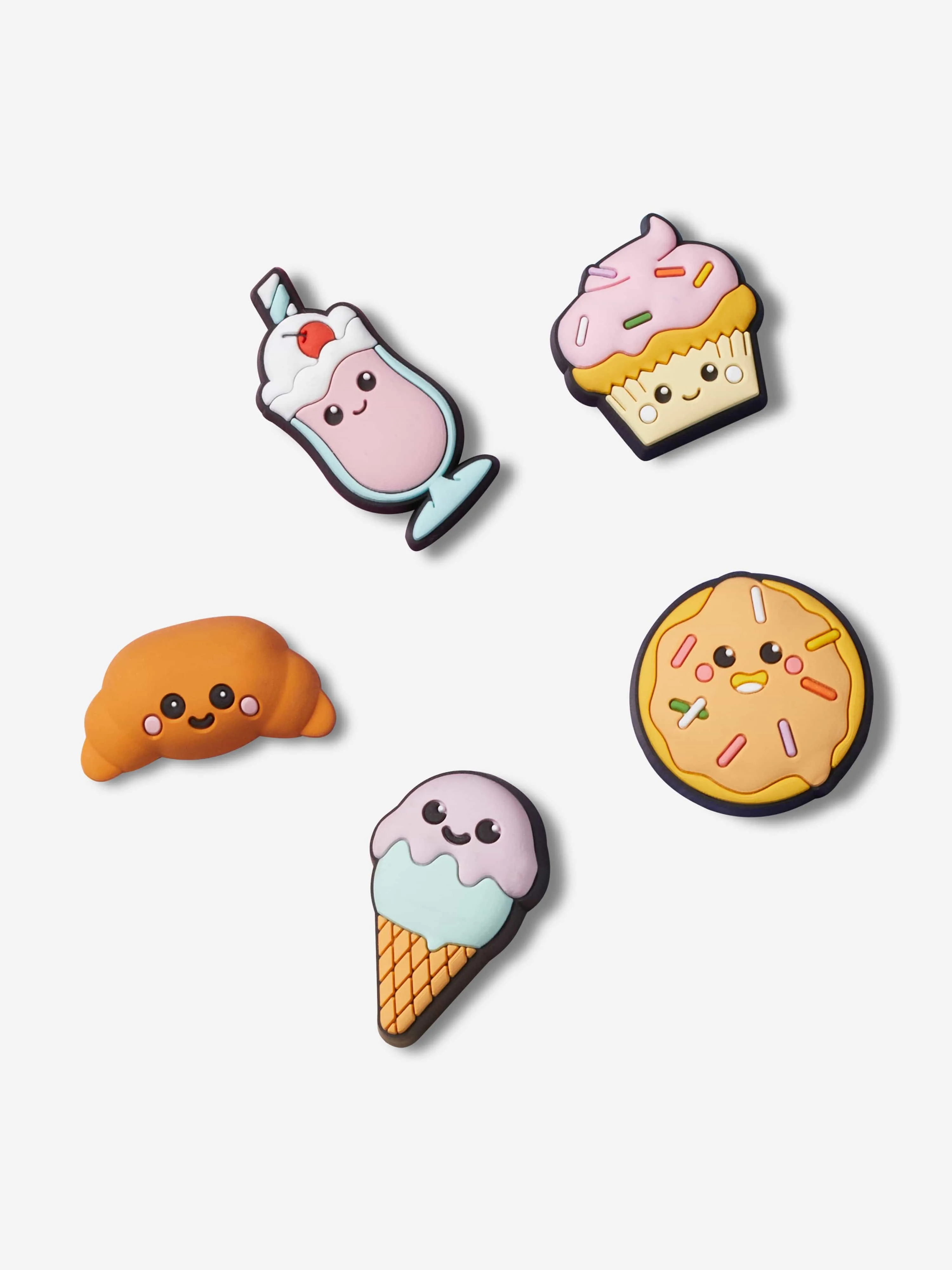 Kids Mini 3D Pastry Shop Jibbitz 5 Pack in Multicolour