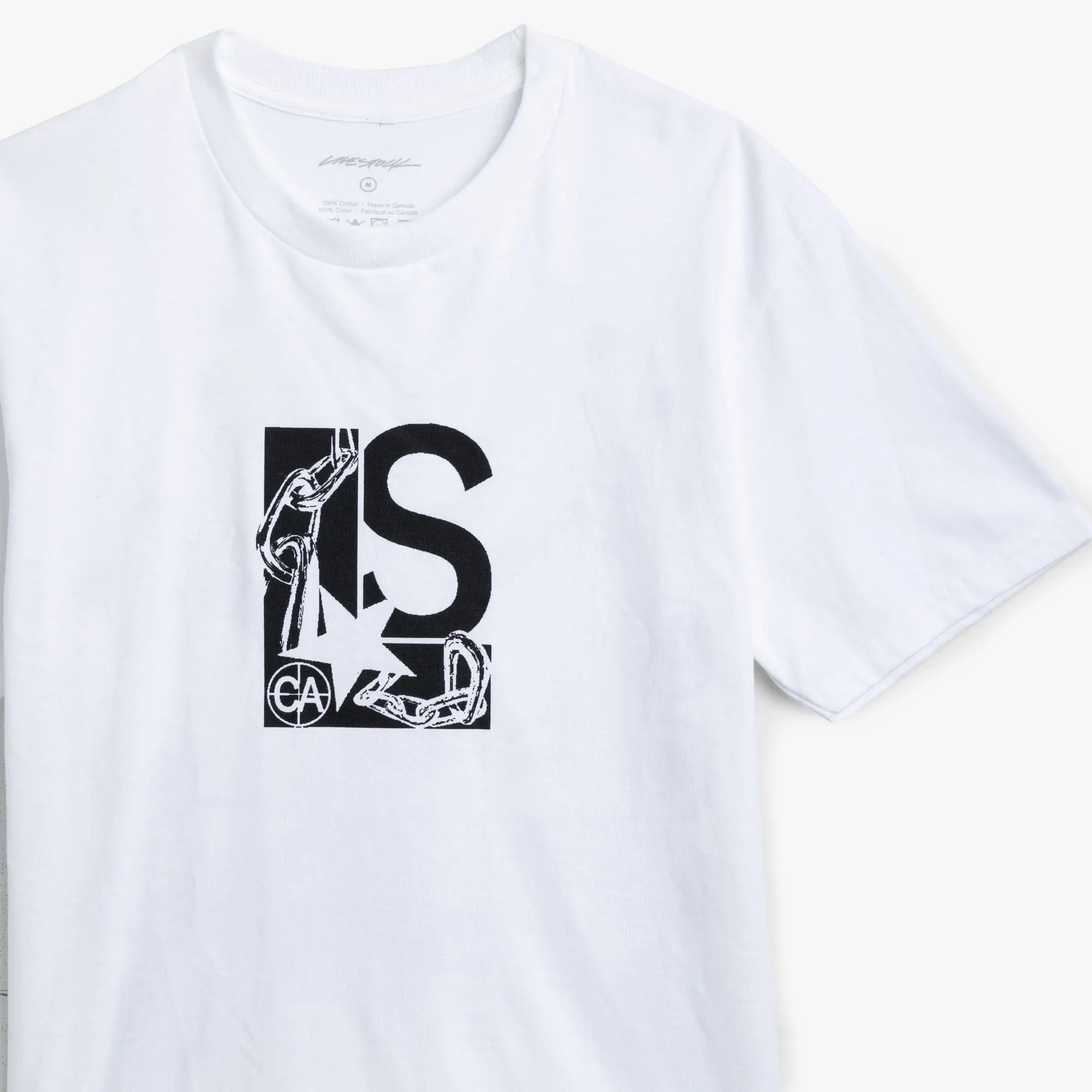 Livestock Chain Logo Early Adopter T-shirt / White