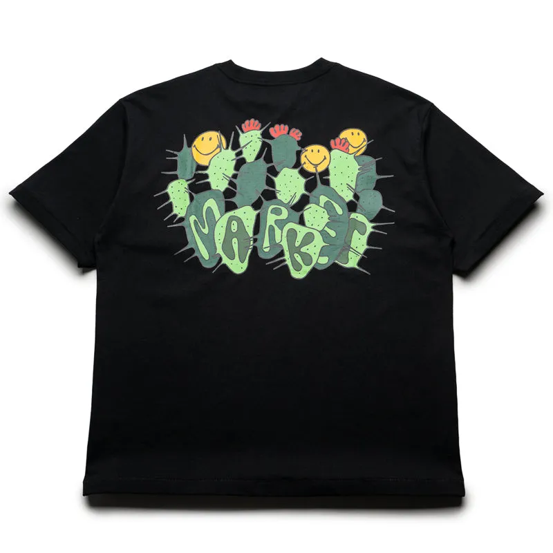 Market Smiley Cactus Tee - Black