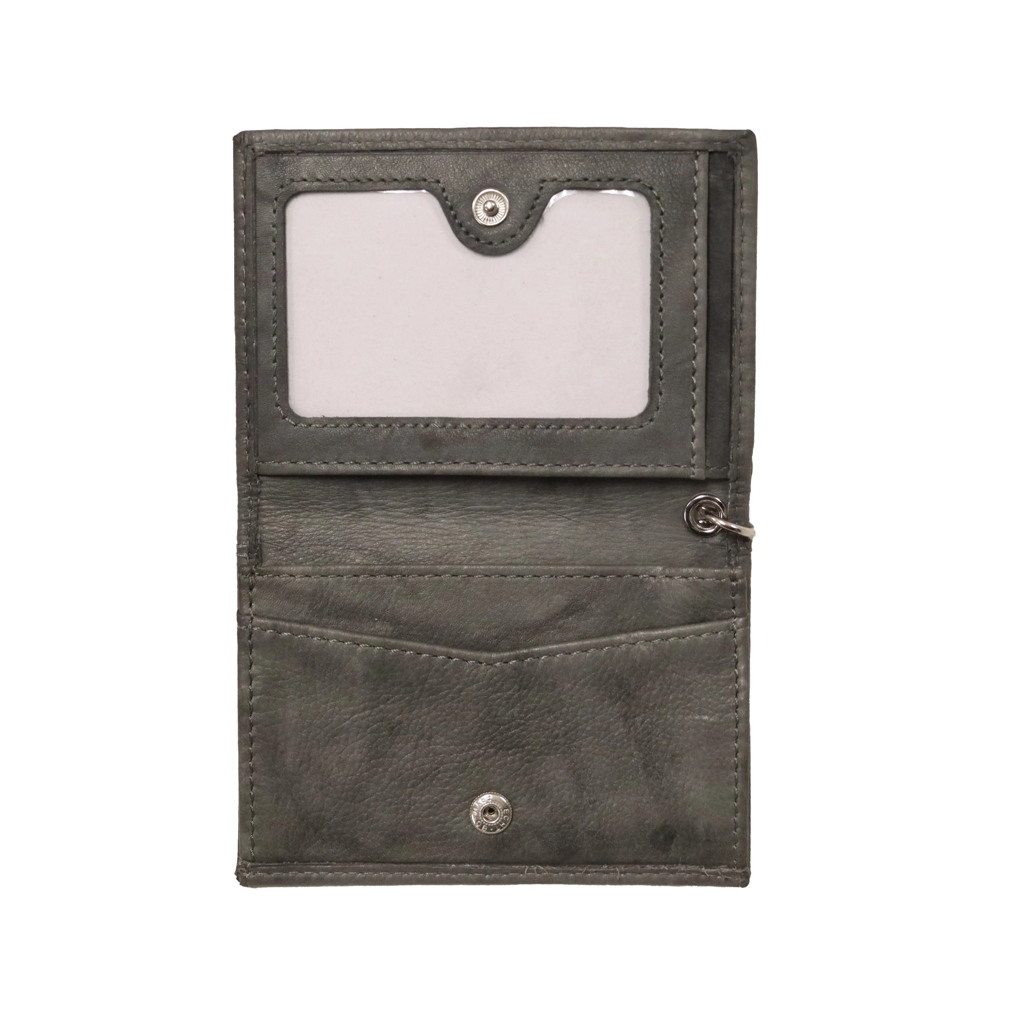MCM Peekaboo Black Leather Snap ID Holder