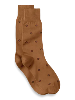 Medallion Cotton Blend Sock - Bronze