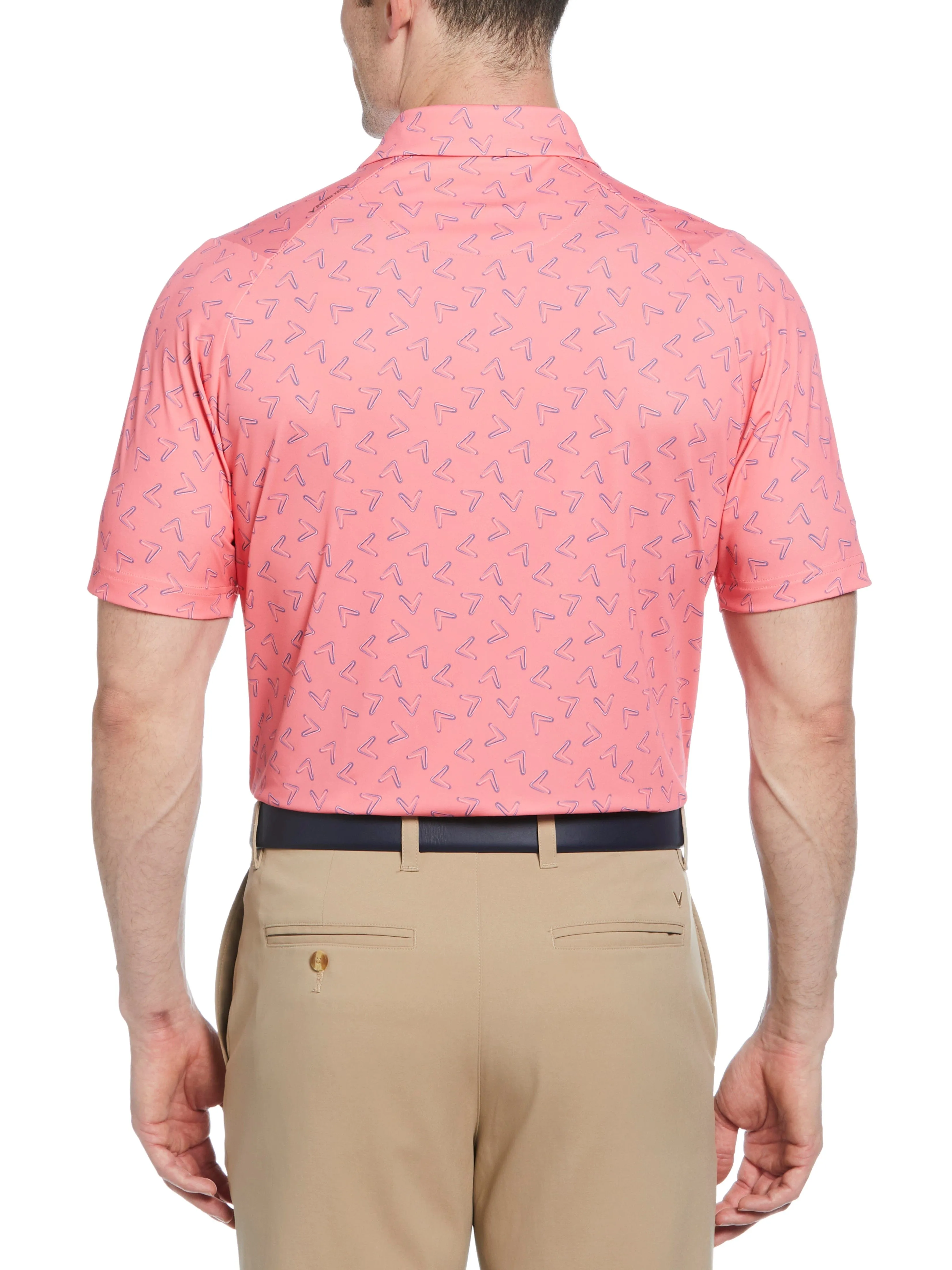 Mens All Over Chevron Printed Polo Callaway Apparel
