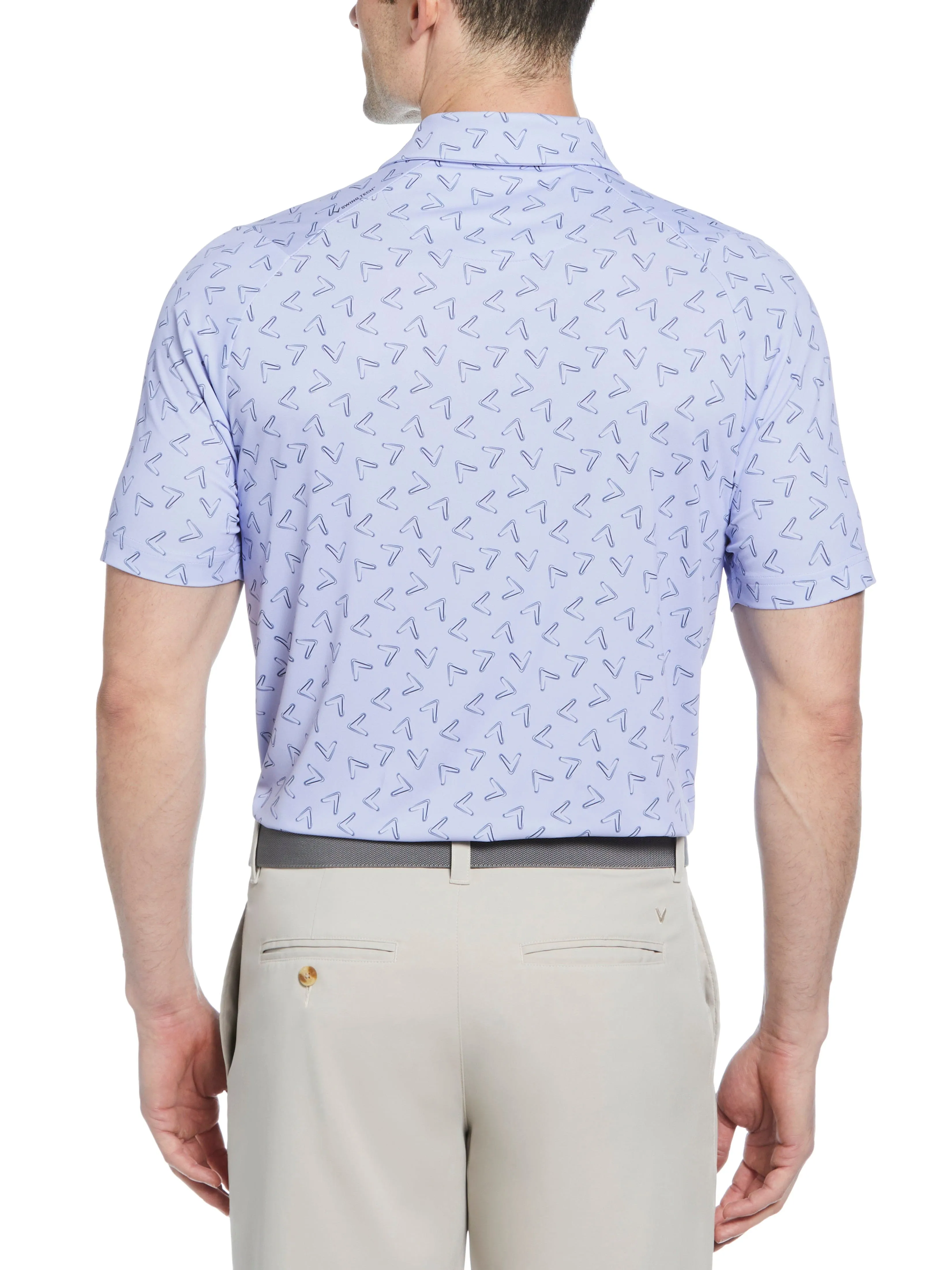 Mens All Over Chevron Printed Polo Callaway Apparel
