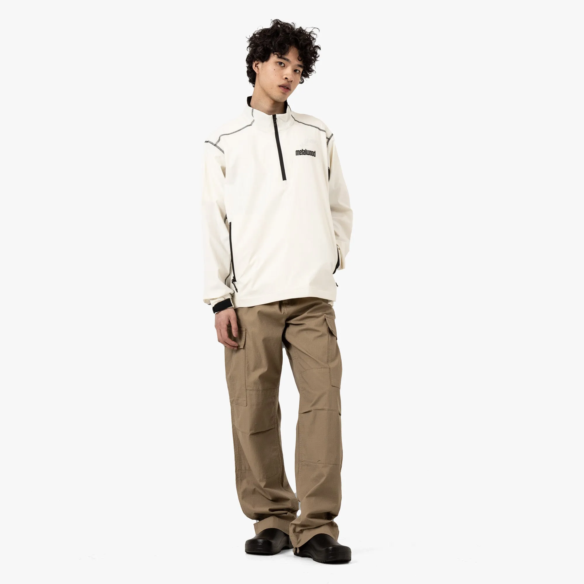 Metalwood Tech 1/4 Zip Pullover Jacket / White