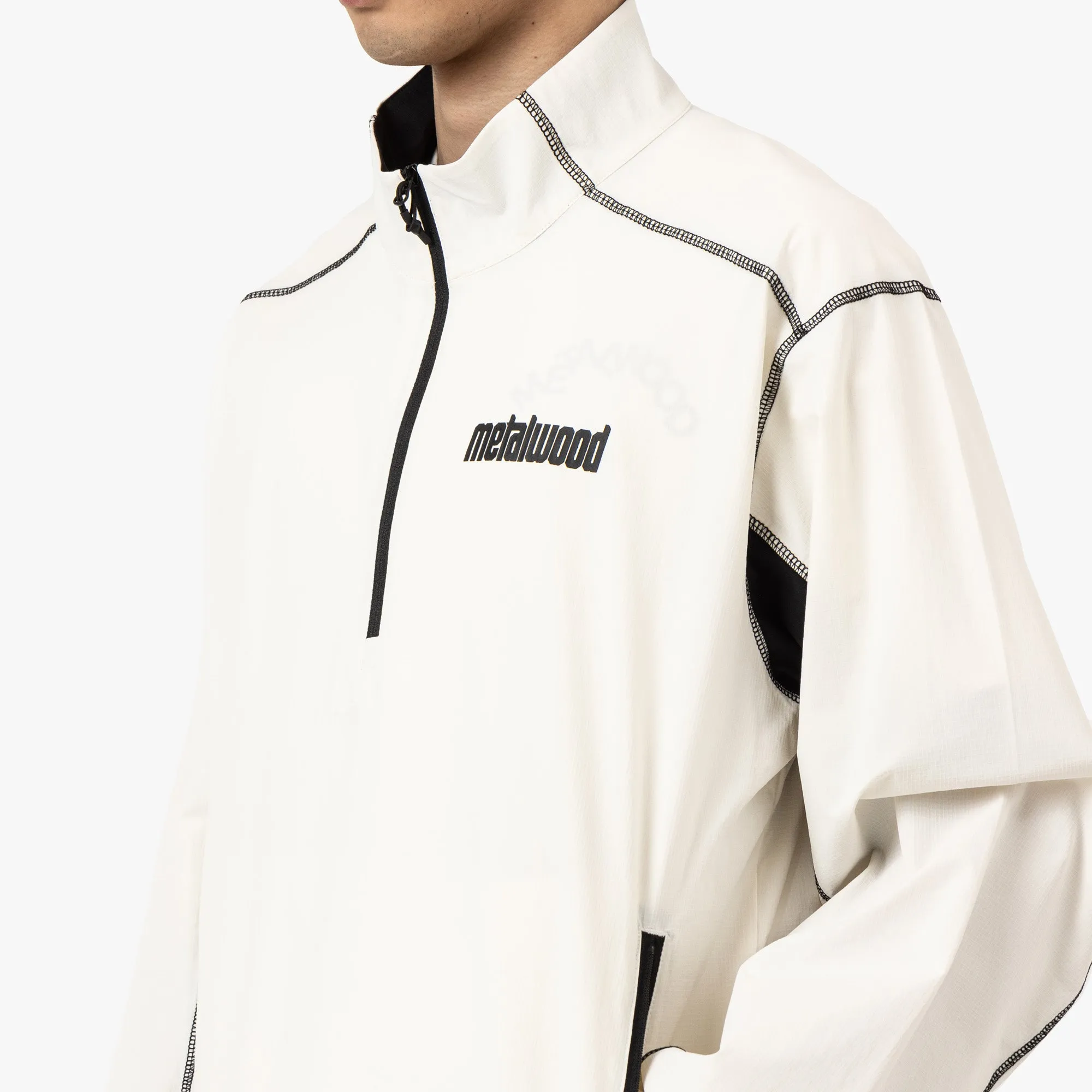 Metalwood Tech 1/4 Zip Pullover Jacket / White