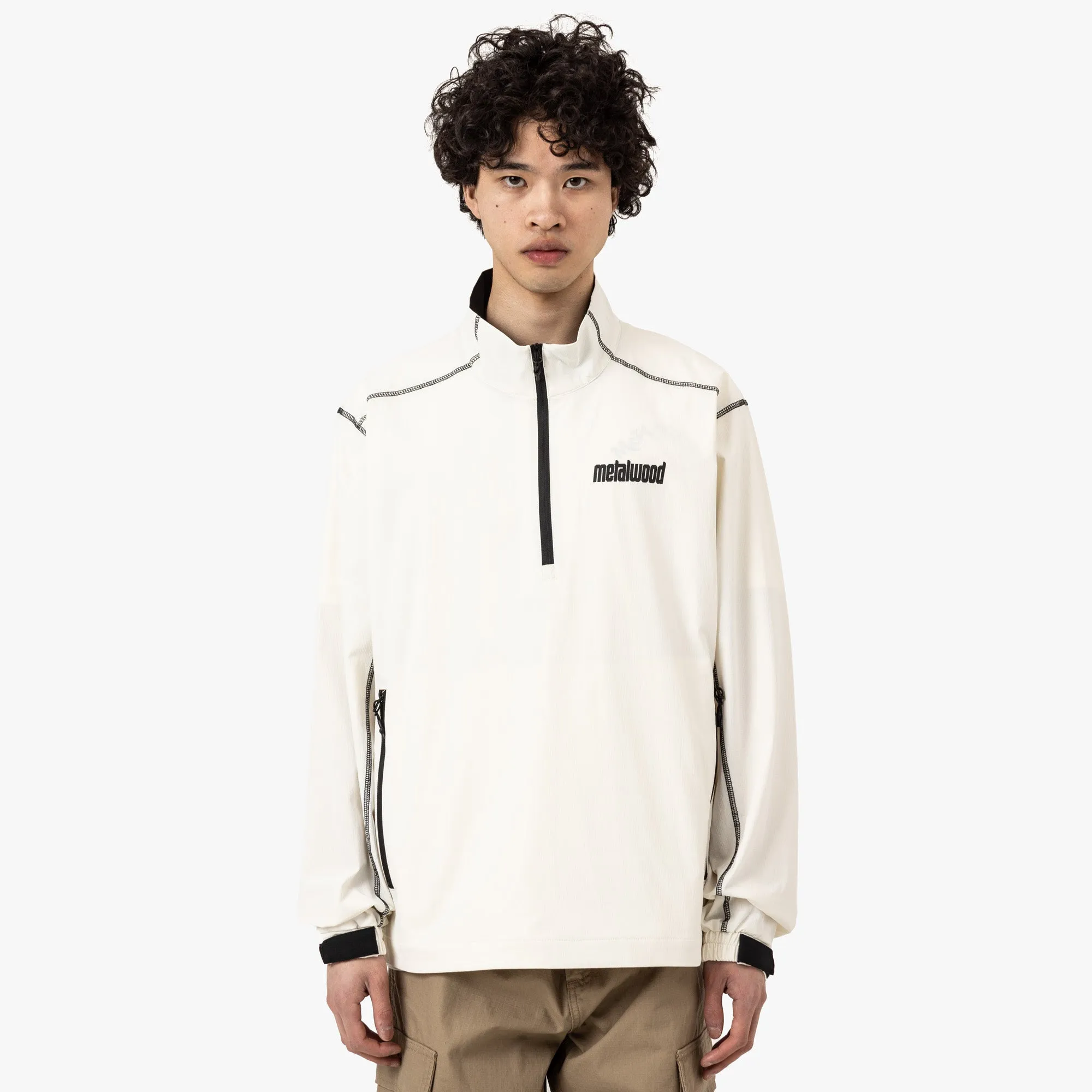 Metalwood Tech 1/4 Zip Pullover Jacket / White