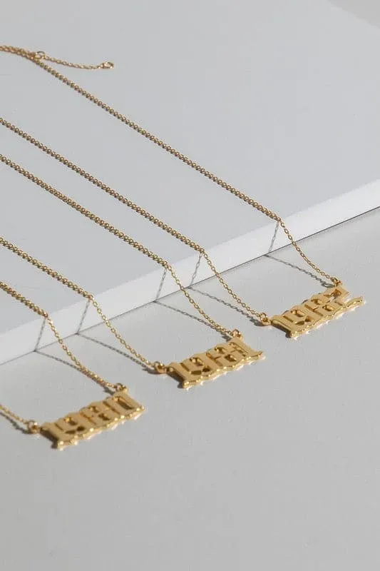 Millennial Birth Year Necklace