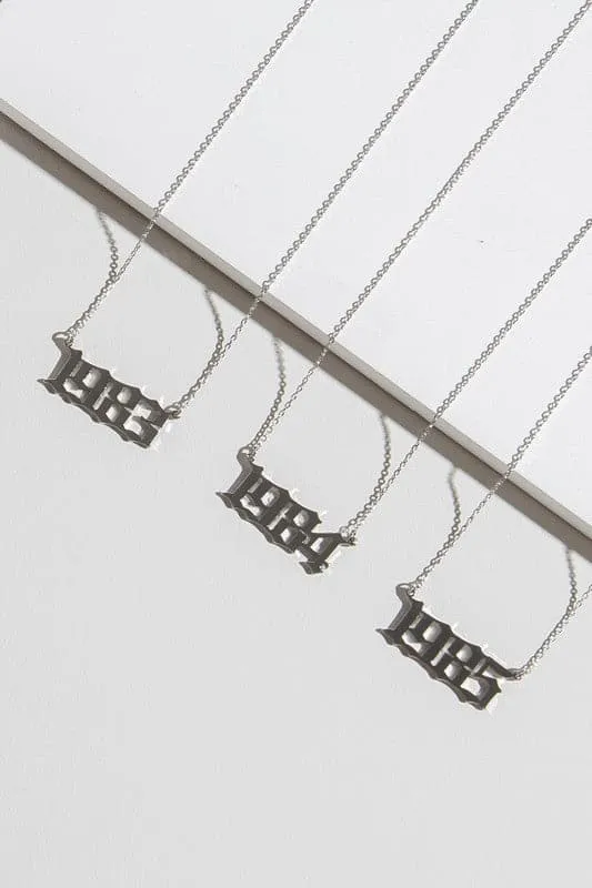 Millennial Birth Year Necklace