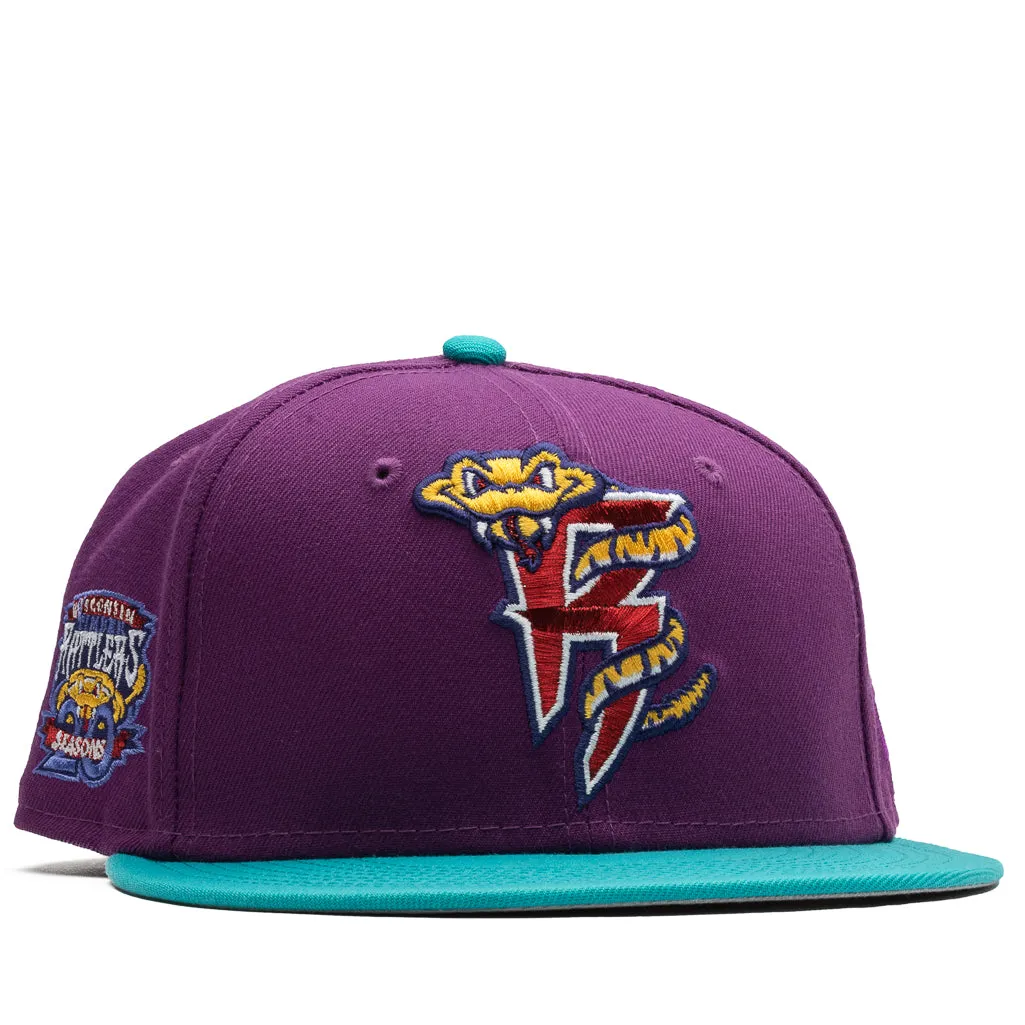New Era x Politics Wisconsin Timber Rattlers 59FIFTY Fitted Hat - Magenta/Glacier