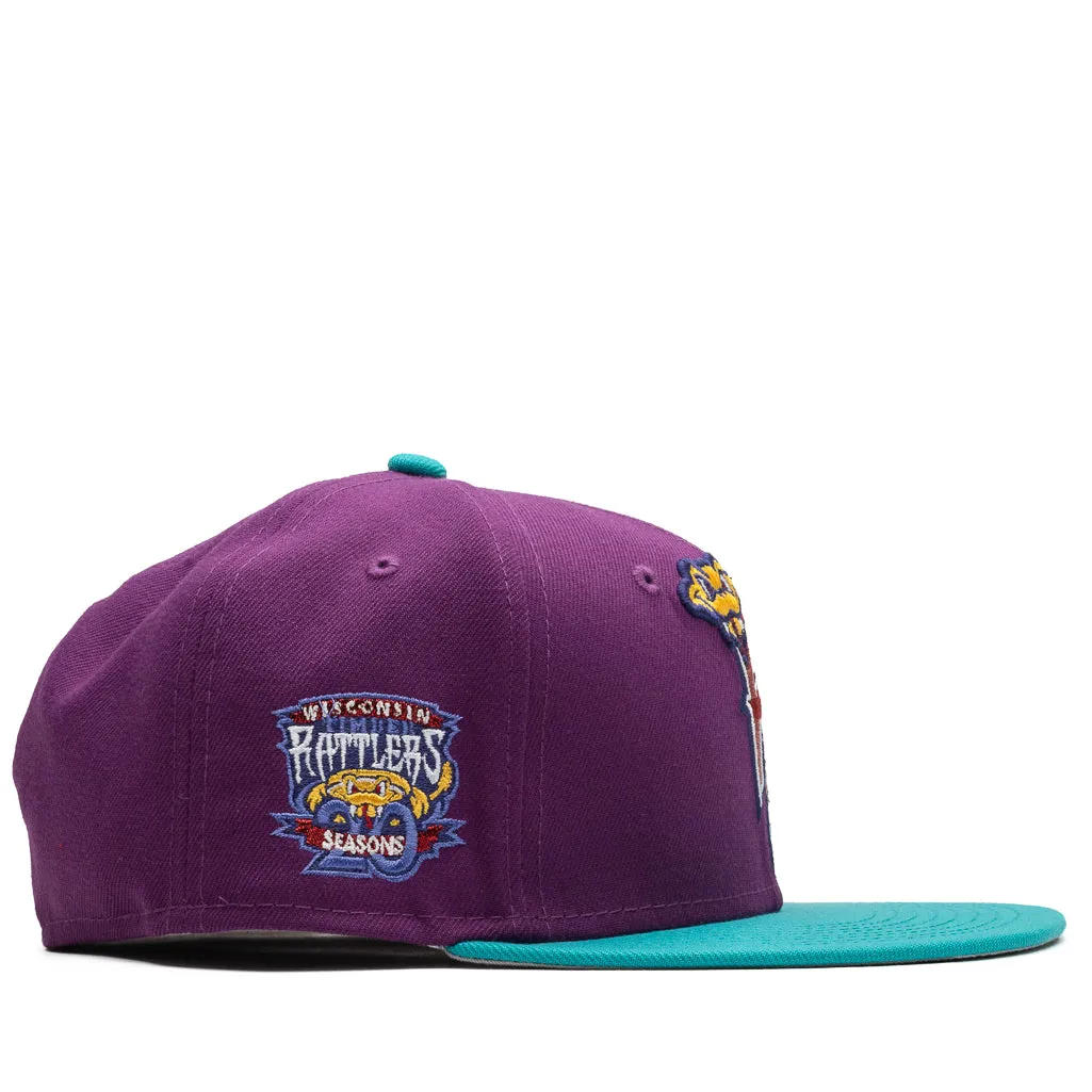 New Era x Politics Wisconsin Timber Rattlers 59FIFTY Fitted Hat - Magenta/Glacier