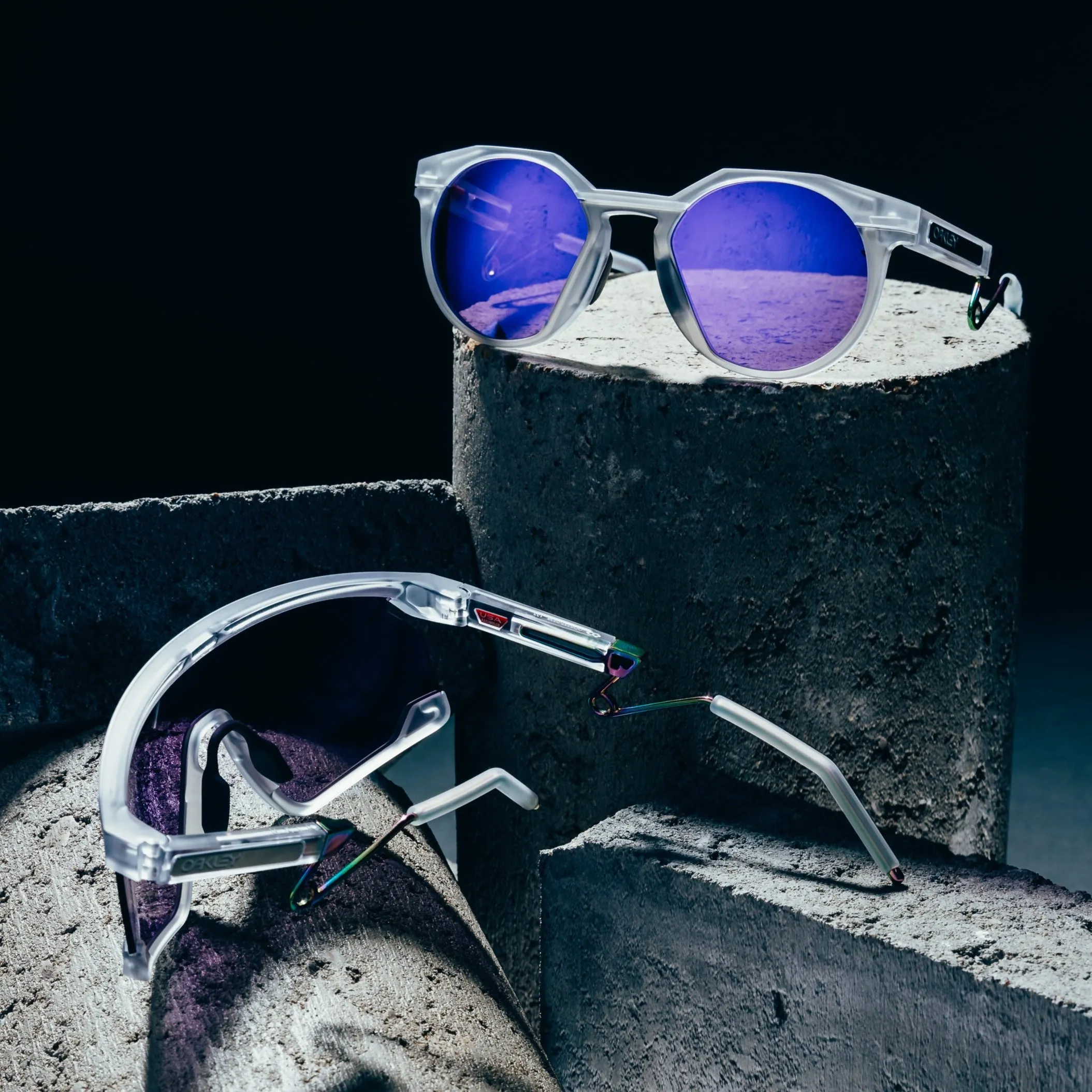 Oakley HSTN Metal - Matte Clear/Prizm Violet