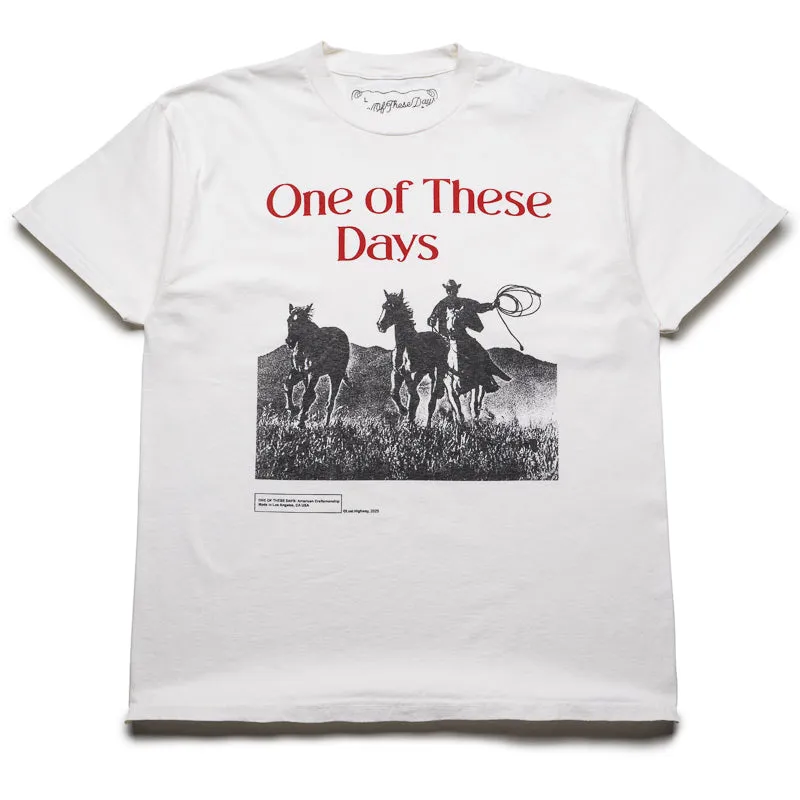 One Of These Days Across The Plains Tee - Bone