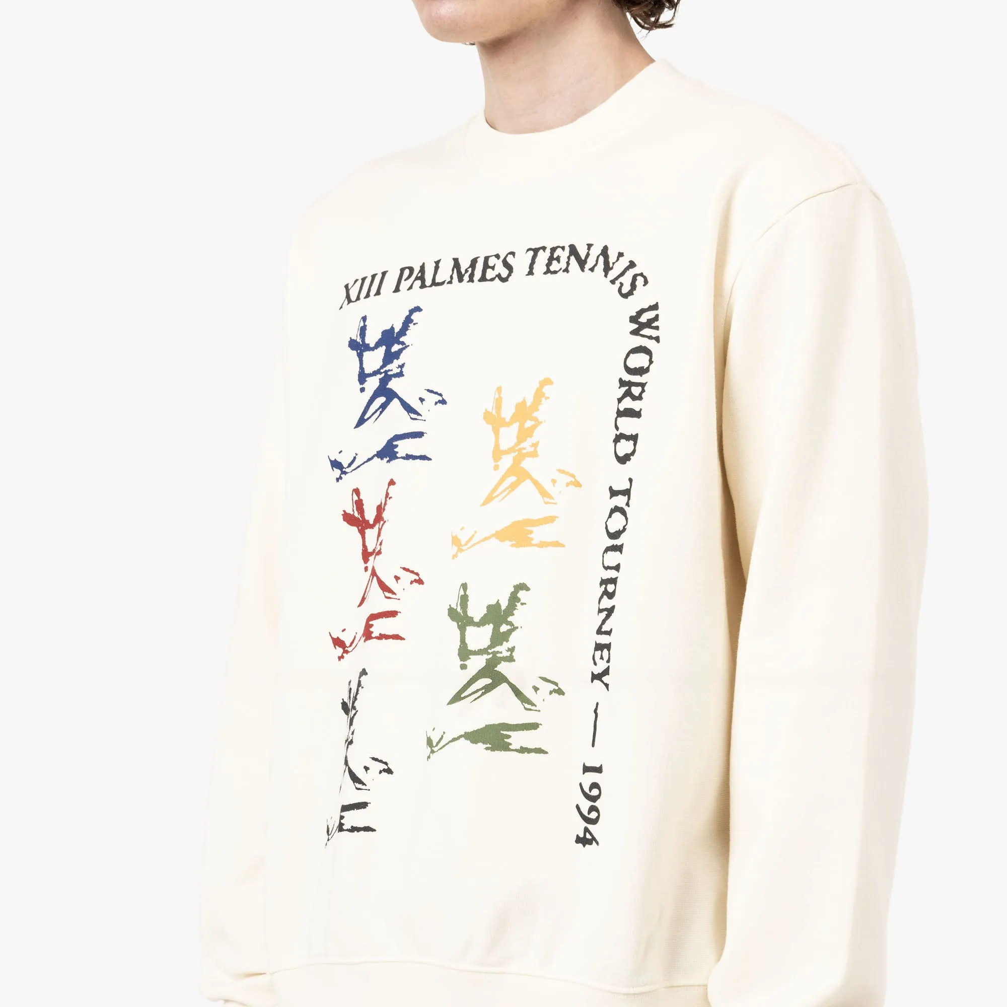 Palmes Tourney Crewneck Off White