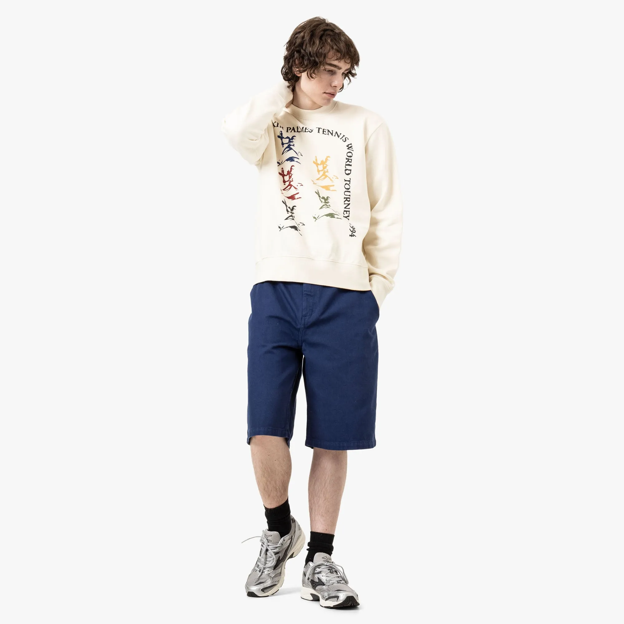 Palmes Tourney Crewneck Off White