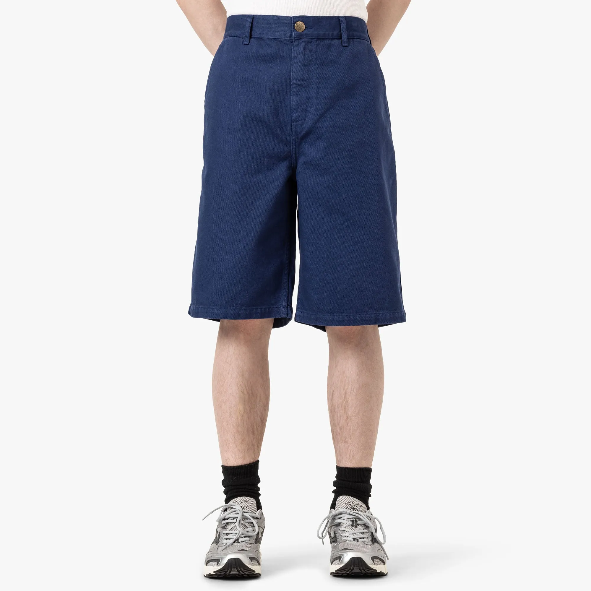 Palmes Twill Patch Shorts Blue