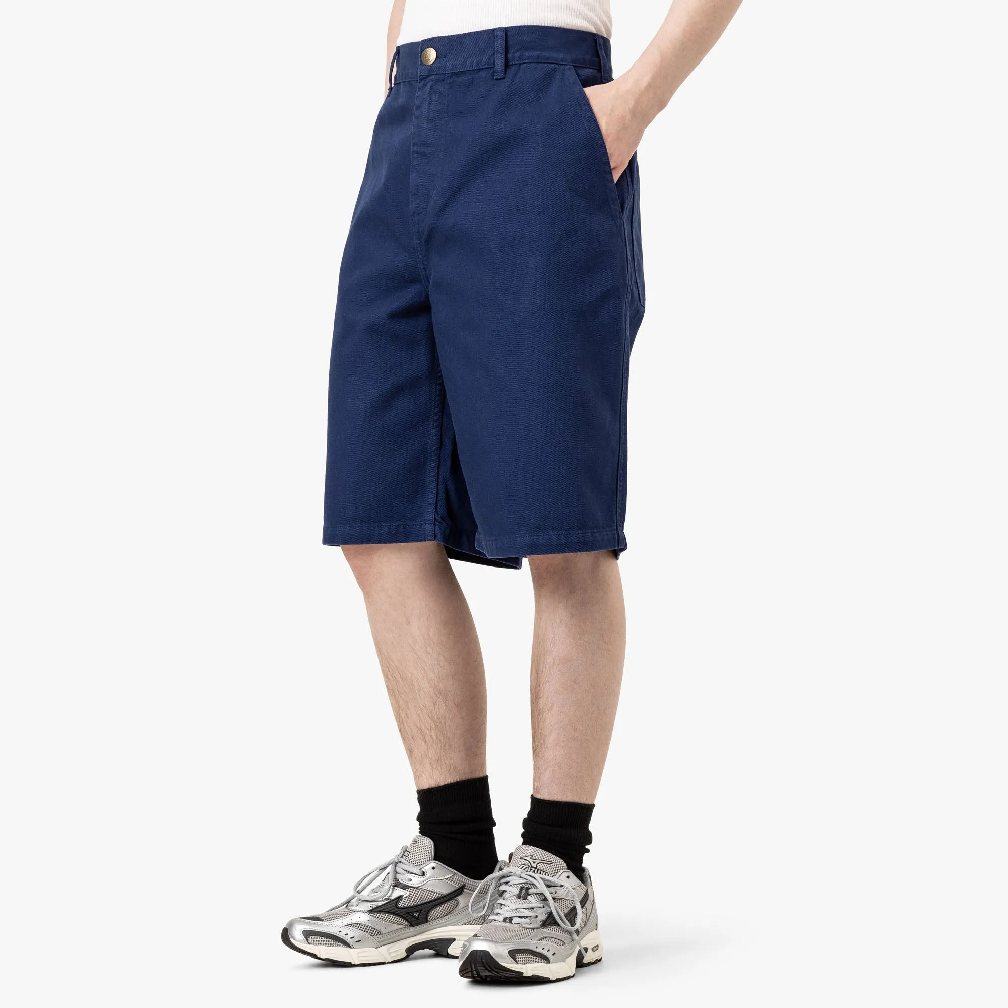 Palmes Twill Patch Shorts Blue
