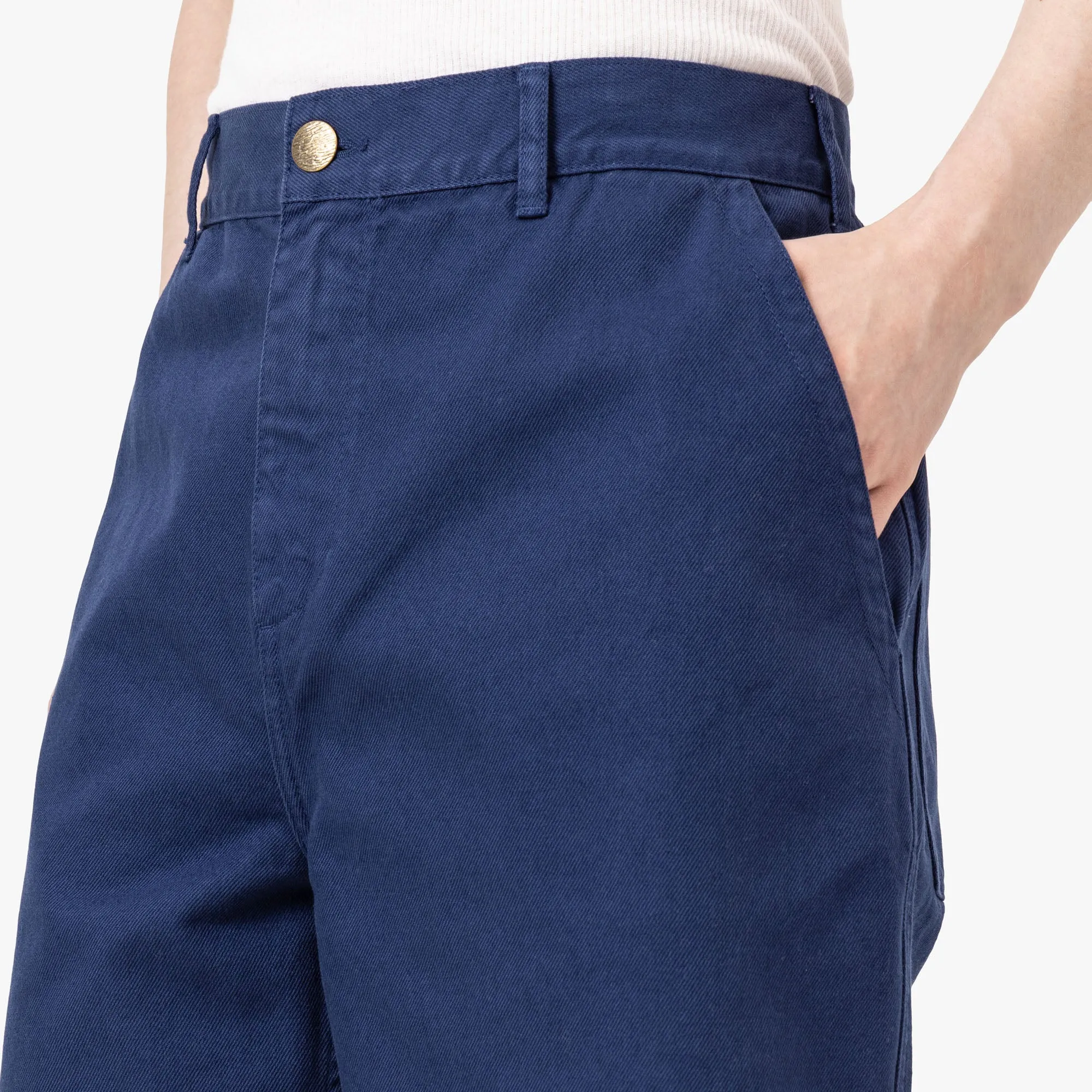 Palmes Twill Patch Shorts Blue