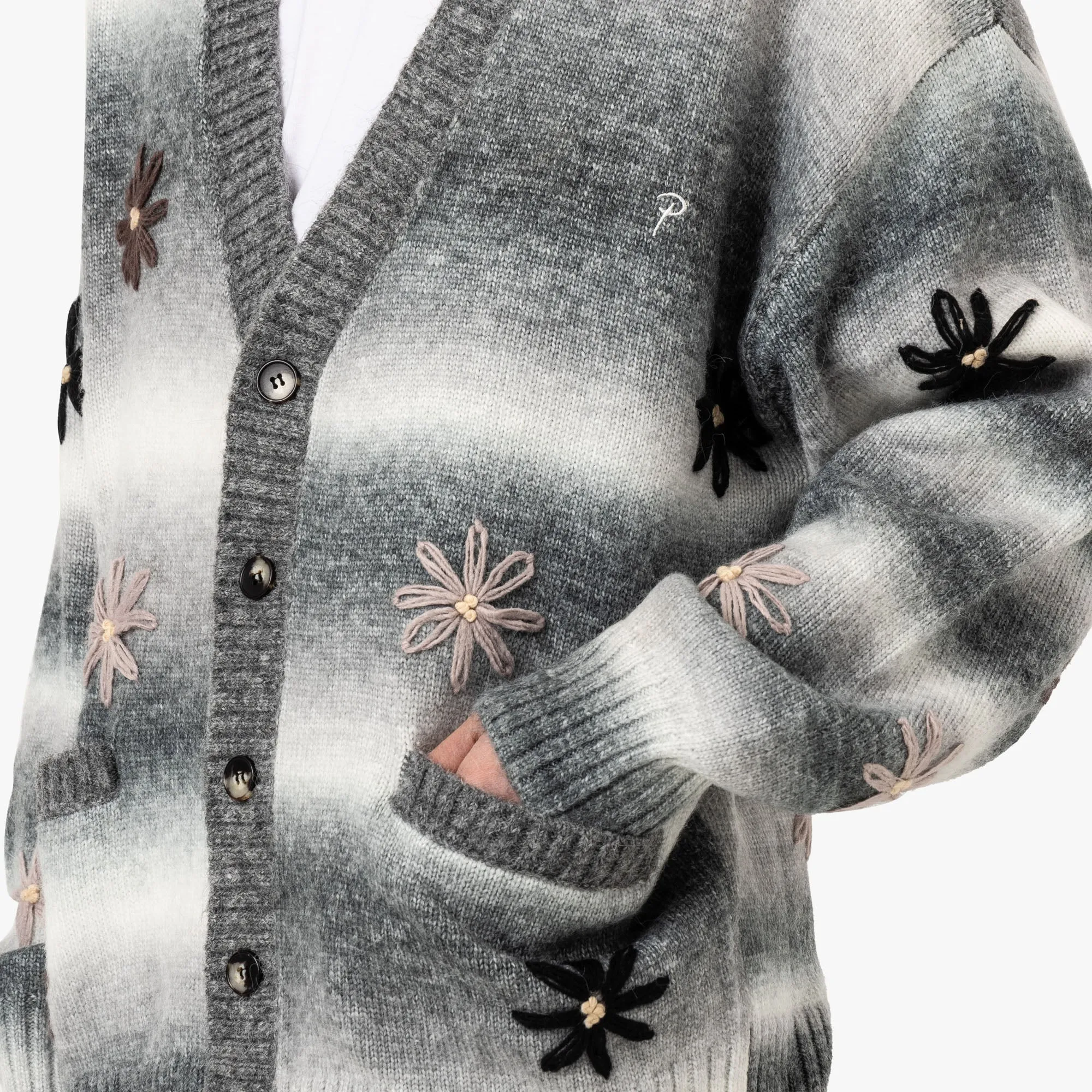 Patta Peace & Love Knitted Cardigan Forged Iron