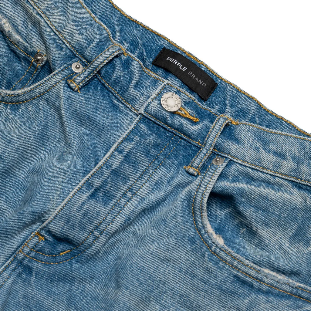 Purple Brand Mid Rise Slim Straight Vintage Blowout Jean - Light Indigo