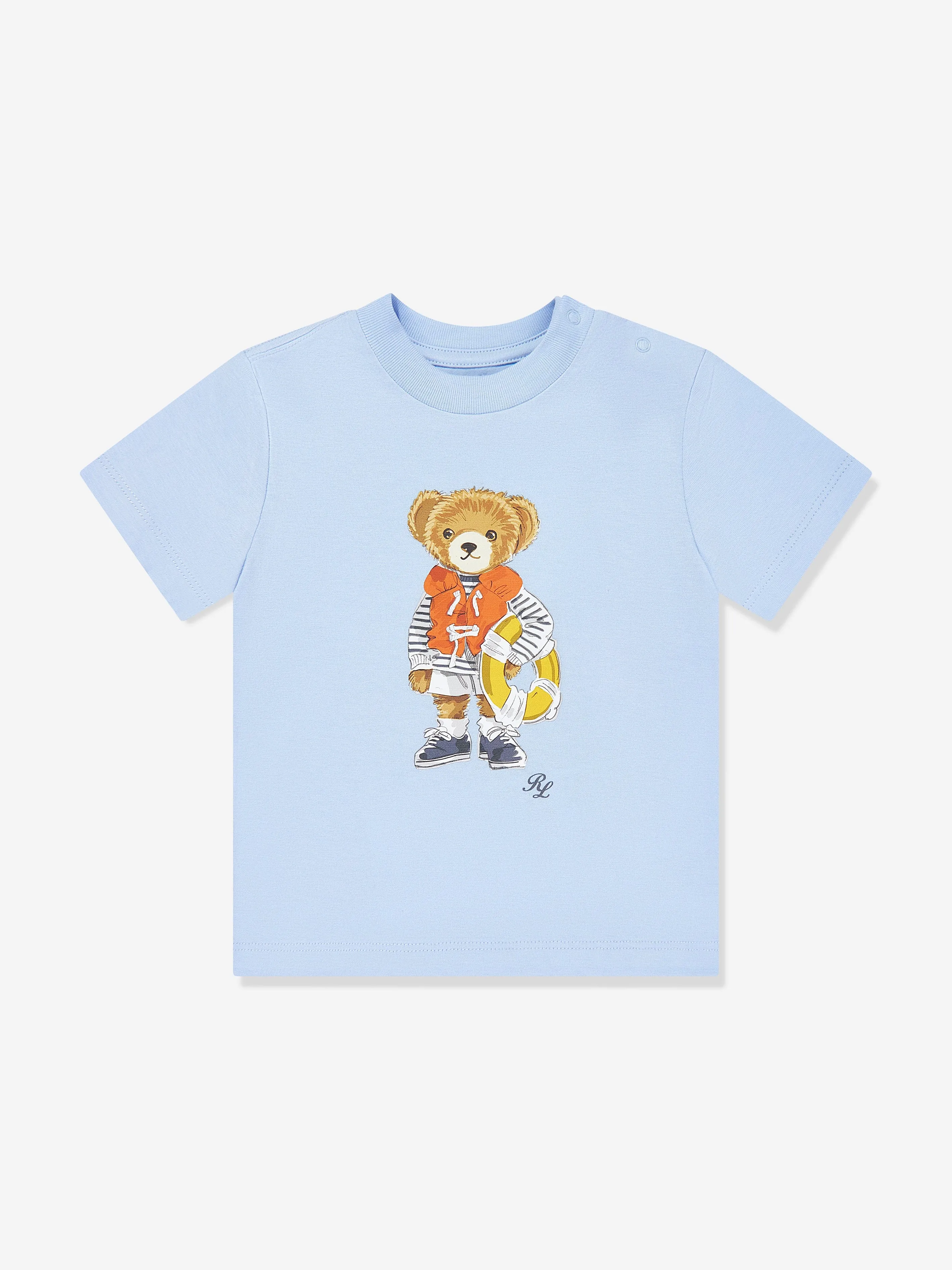 Ralph Lauren Baby Boys Bear T-Shirt in Blue
