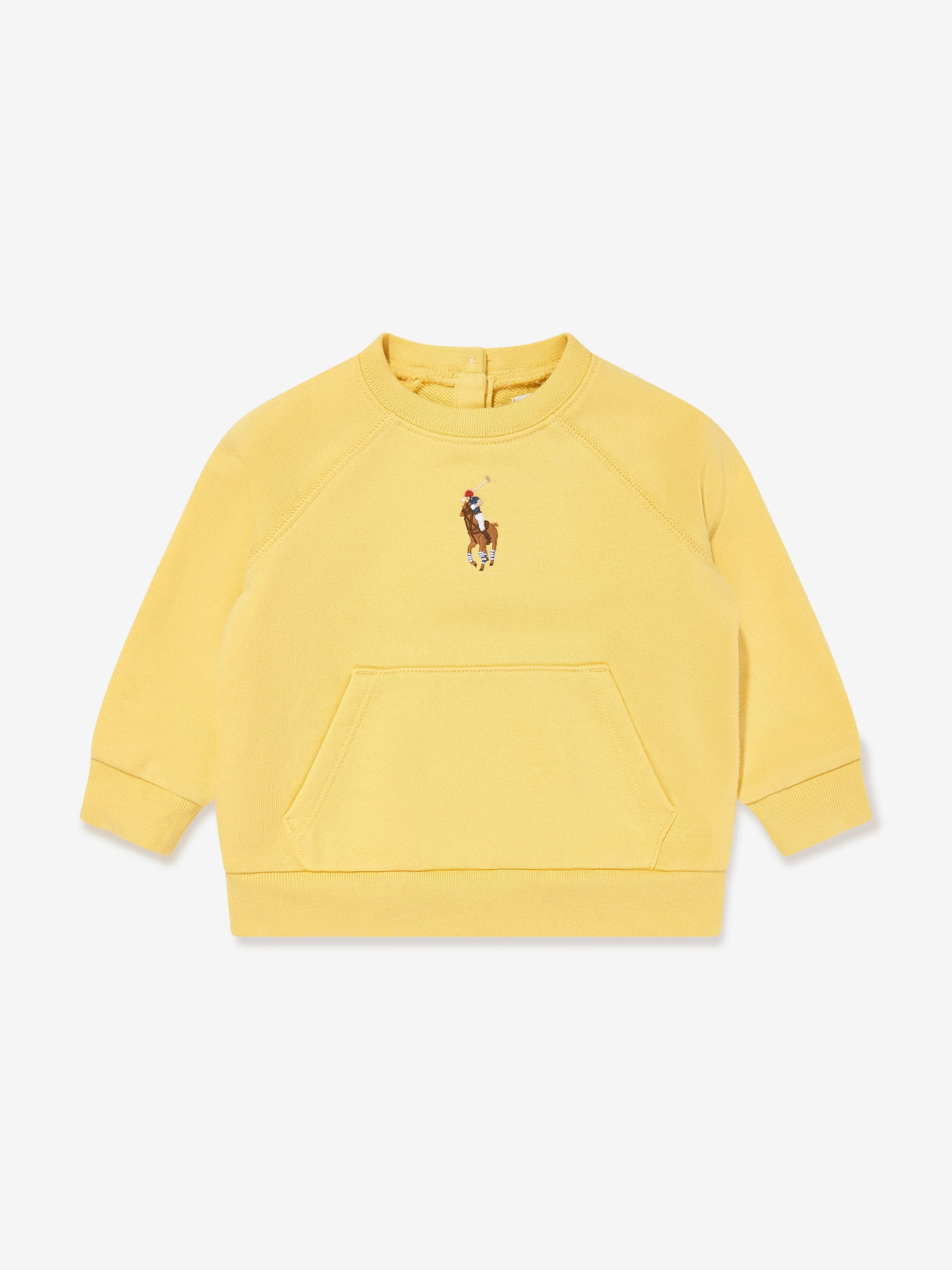 Ralph Lauren Baby Girls Logo Tracksuit in Yellow