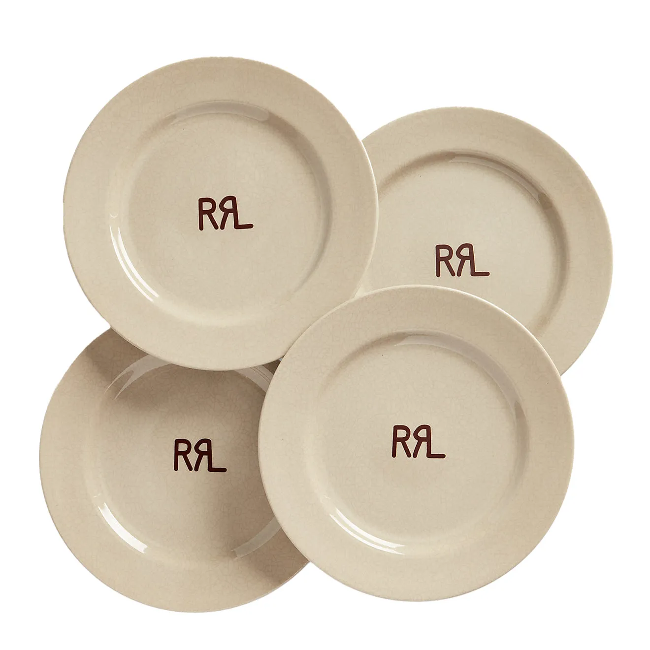 RRL by Ralph Lauren Logo Plate Set Cream / Brown