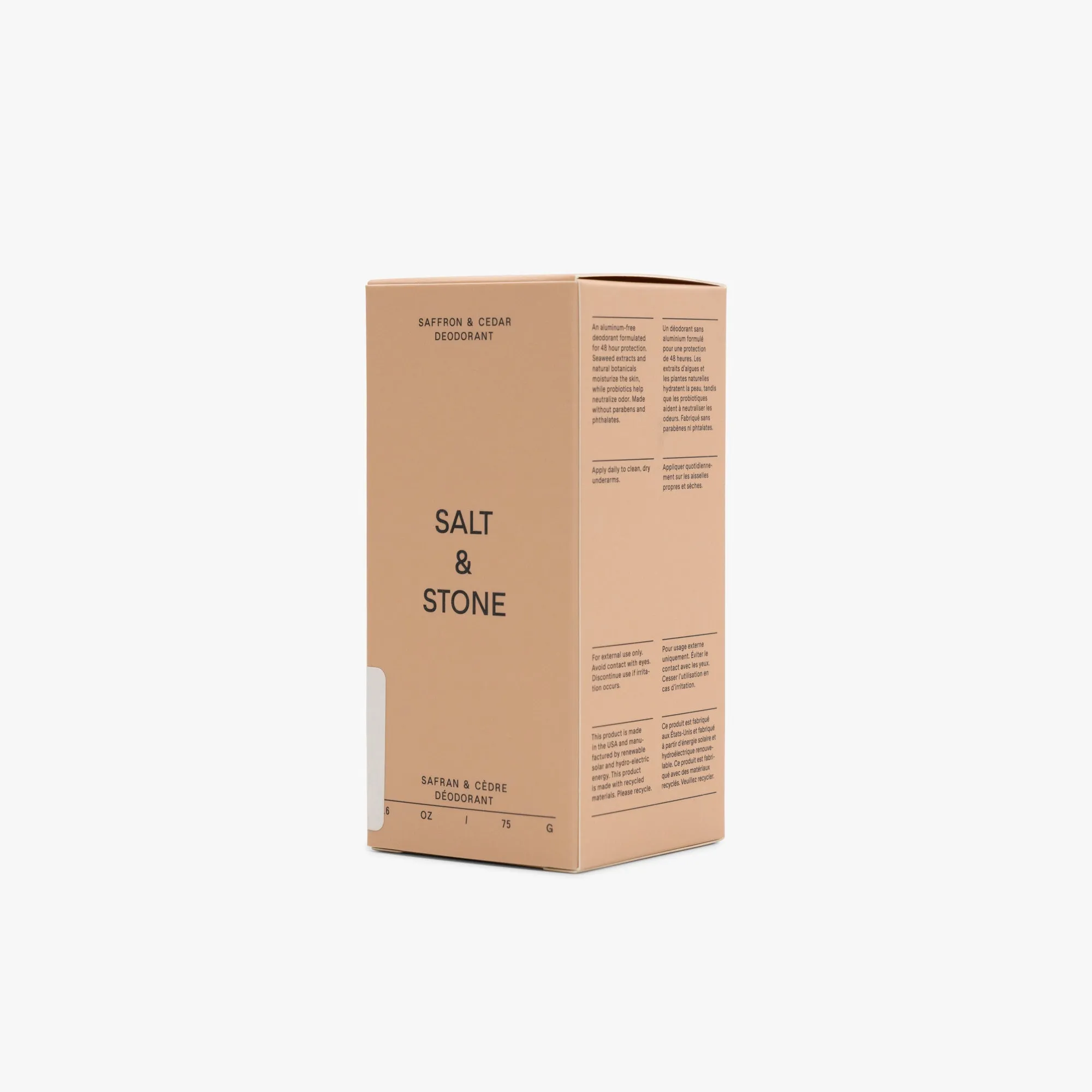 Salt & Stone Natural Deodorant / Saffron & Cedar